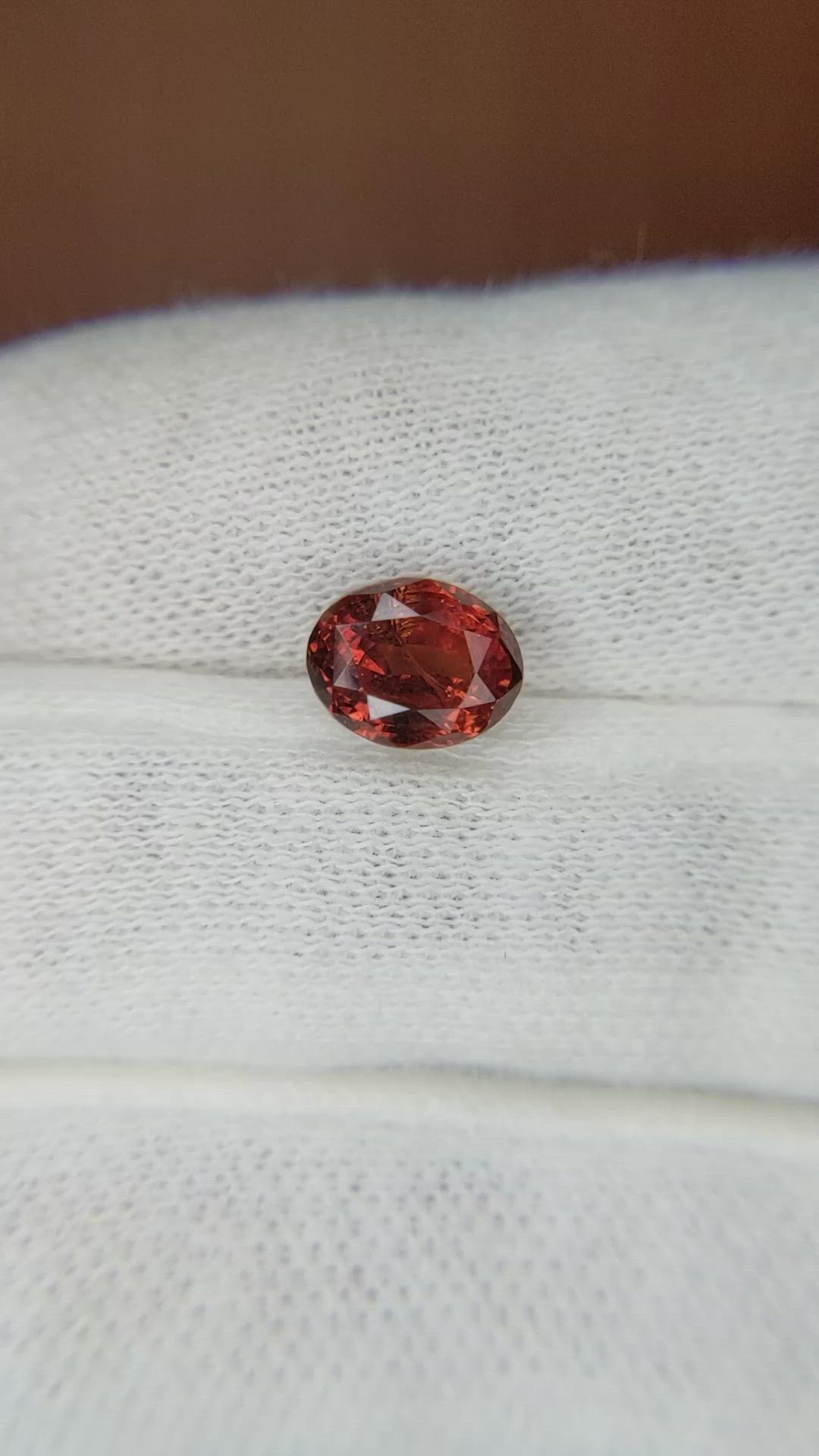 2.51 Ct. Orangish Brown Sapphire from Ceylon (Sri Lanka) Size Video