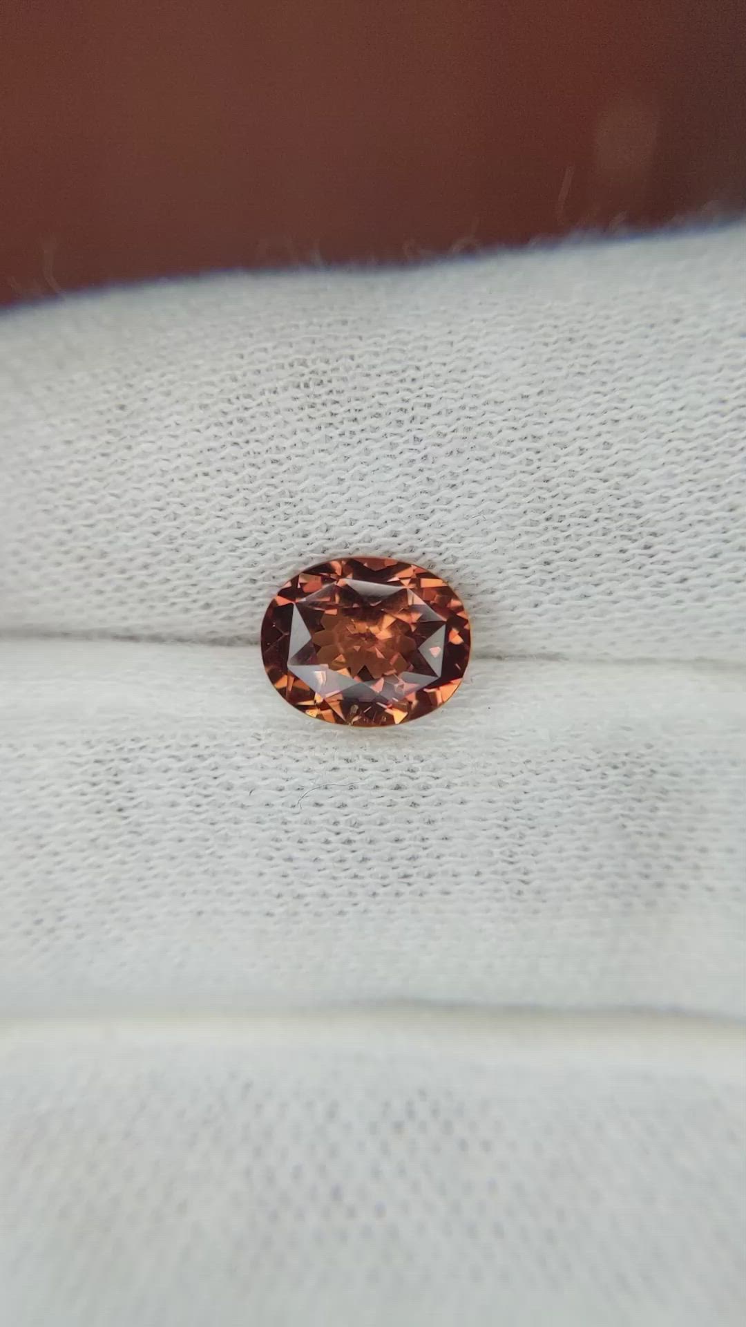 2.13 Ct. Orangish Brown Sapphire from Ceylon (Sri Lanka) Size Video