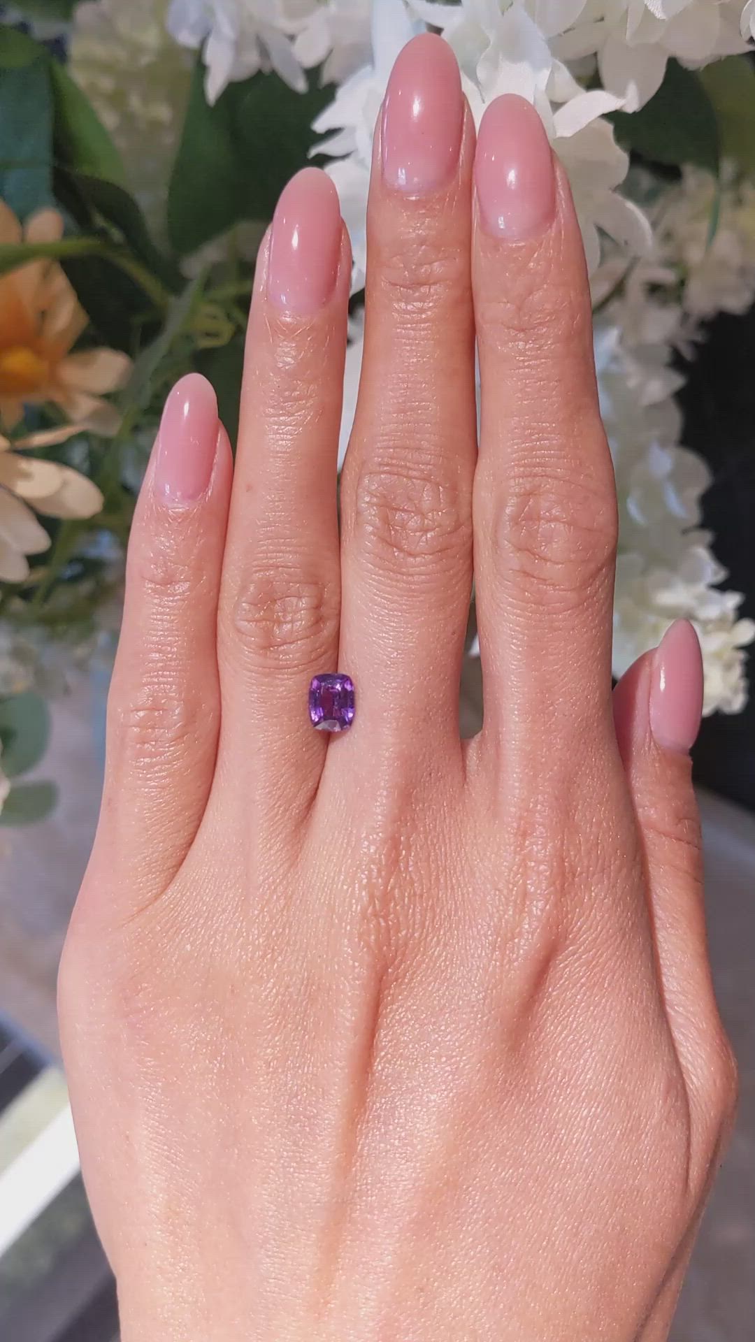1.44 Ct. Purple Sapphire from Ceylon (Sri Lanka) Size Video