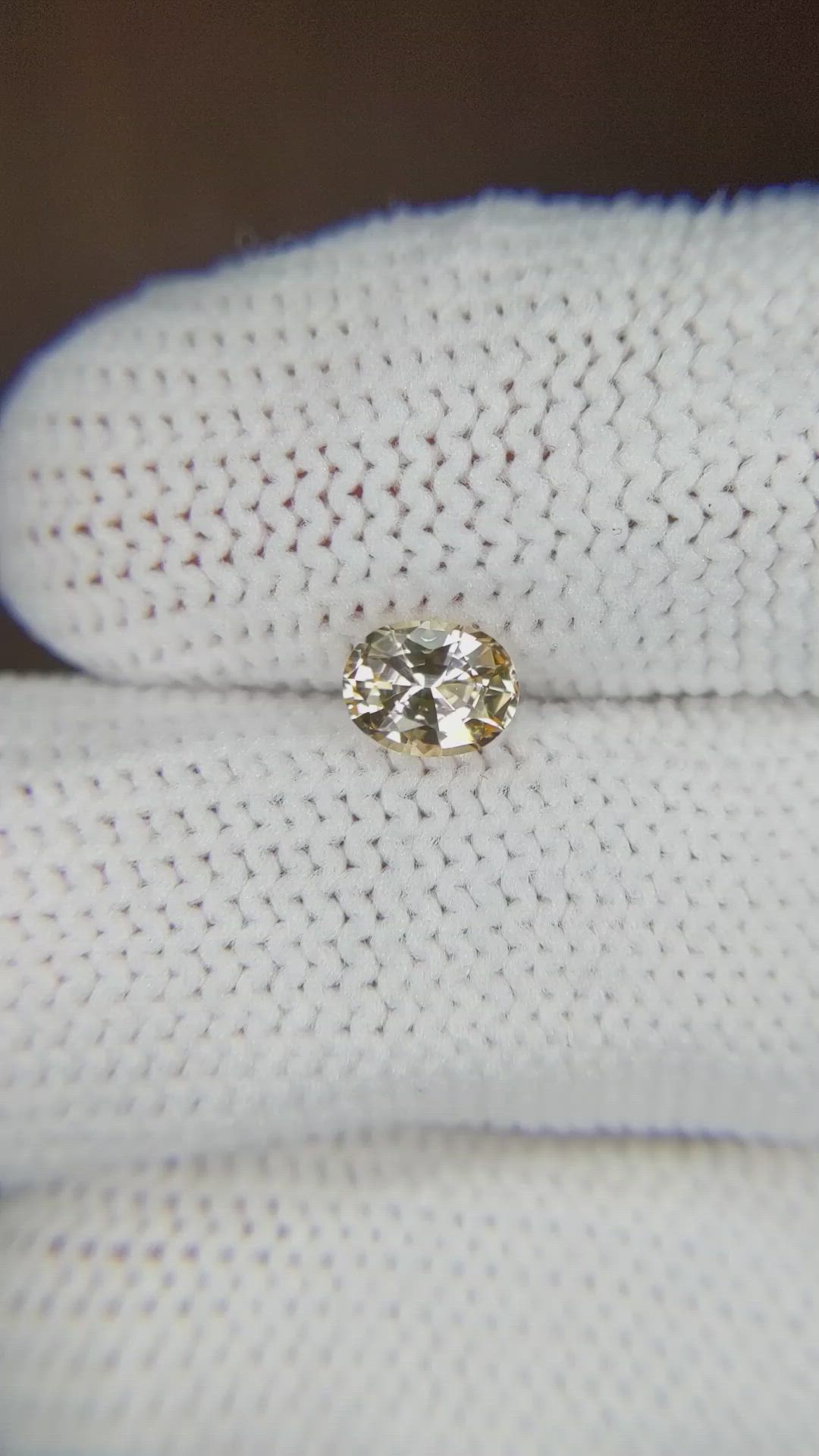0.84 Ct. Peach Sapphire from Ceylon (Sri Lanka) Size Video