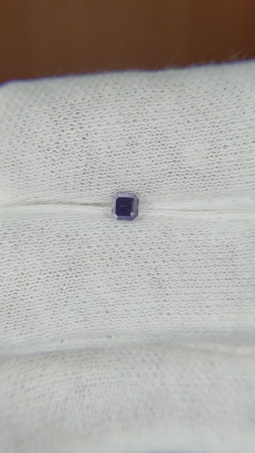 0.19 Ct. Purple Sapphire from Ceylon (Sri Lanka) Size Video