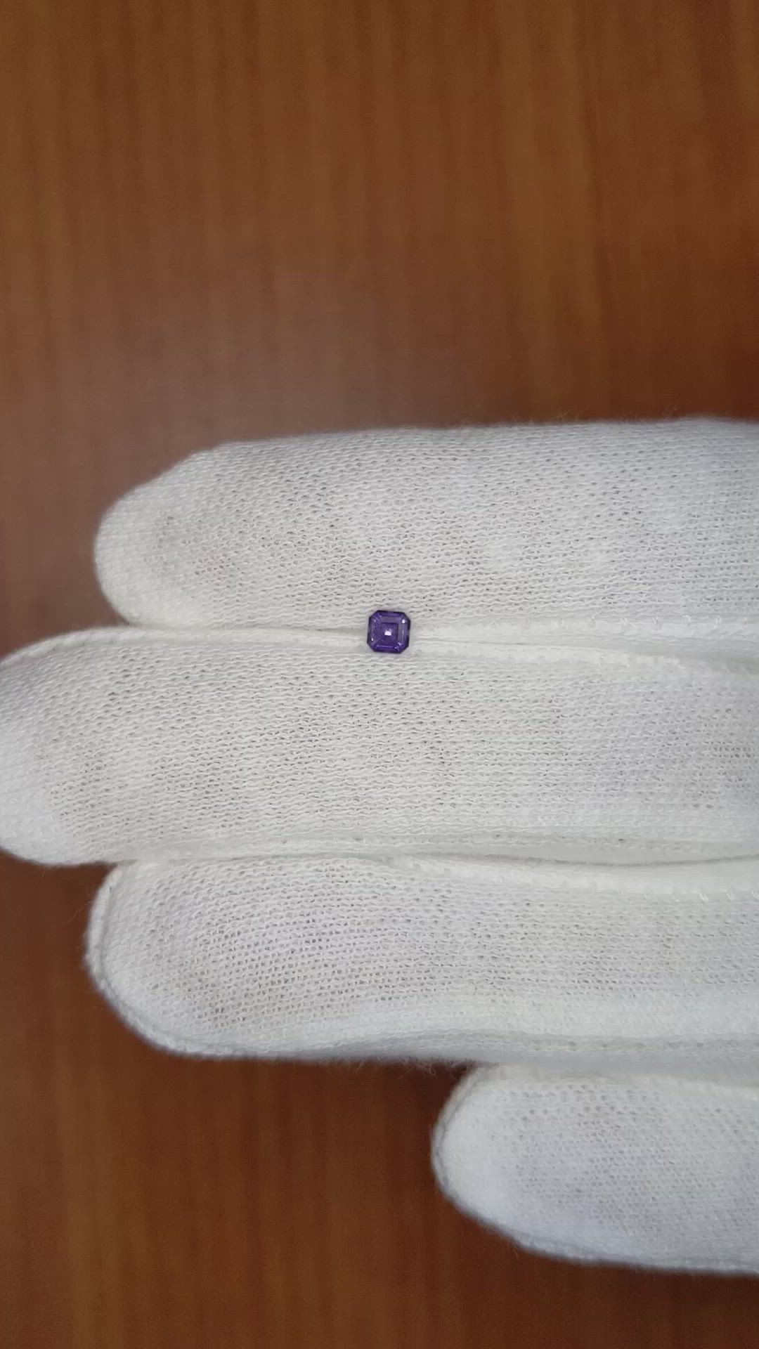 0.19 Ct. Purple Sapphire from Ceylon (Sri Lanka) Size Video