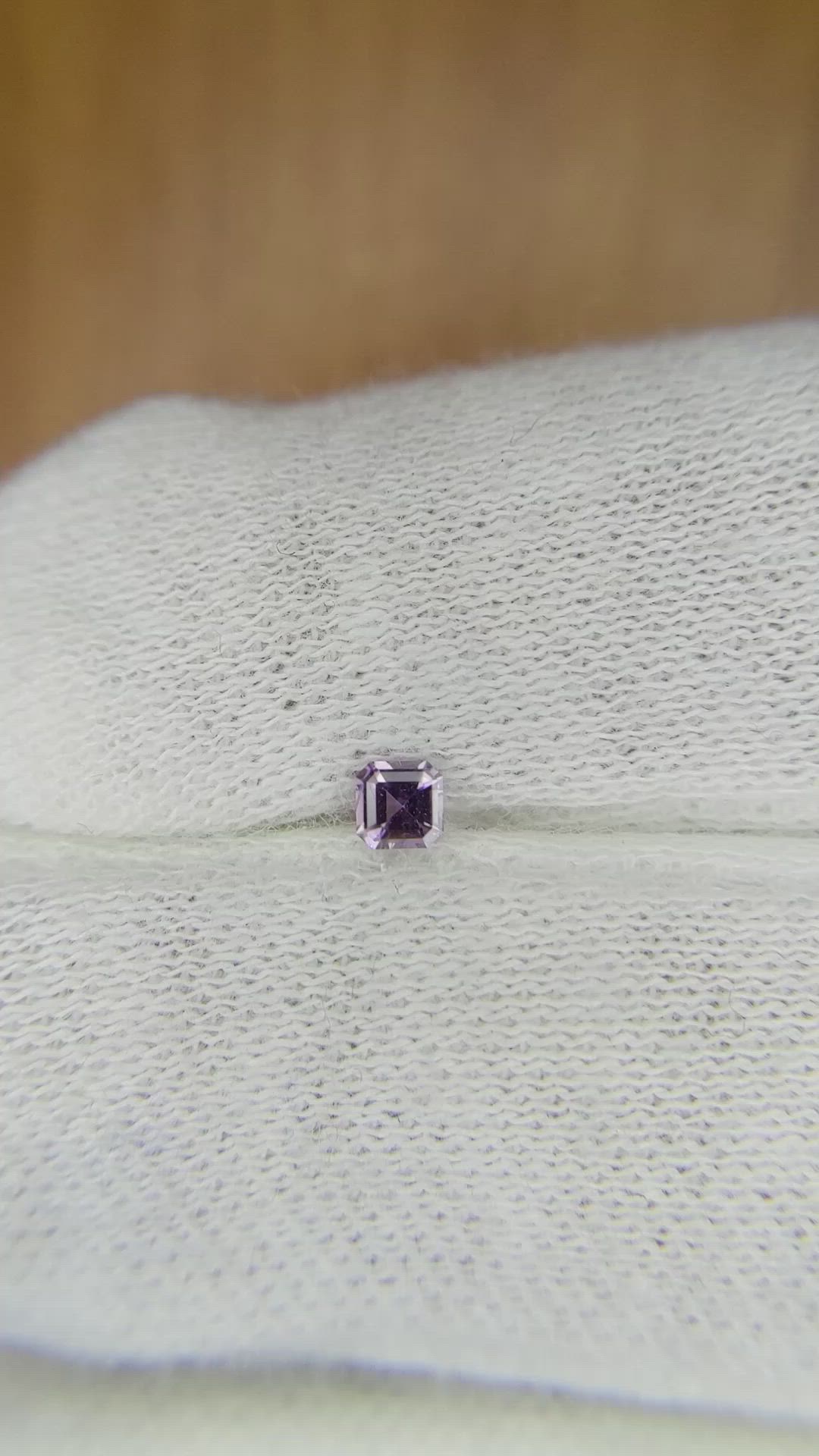 0.14 Ct. Purple Sapphire from Ceylon (Sri Lanka) Size Video