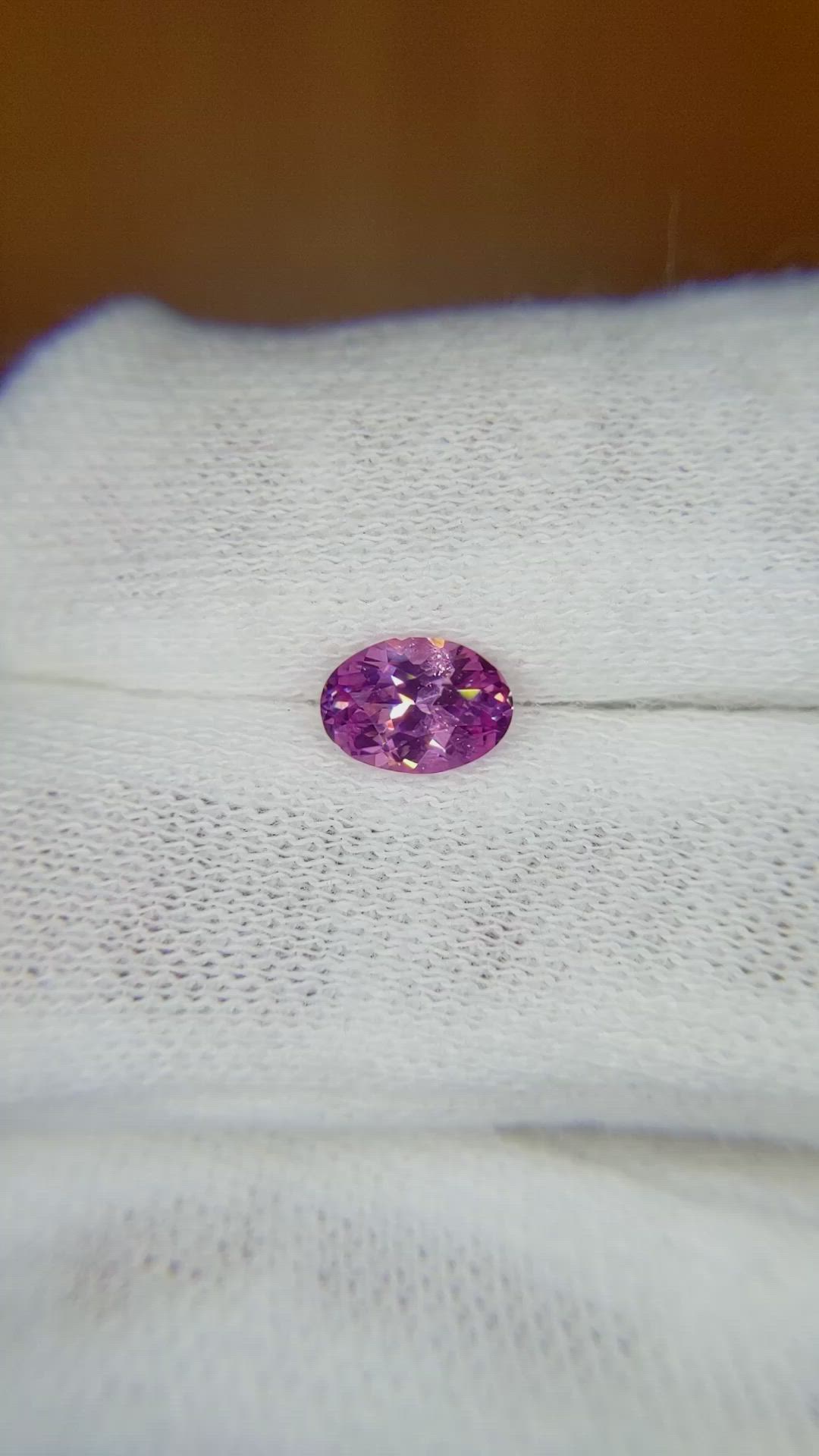 0.88 Ct. Pinkish Purple Sapphire from Ceylon (Sri Lanka) Size Video
