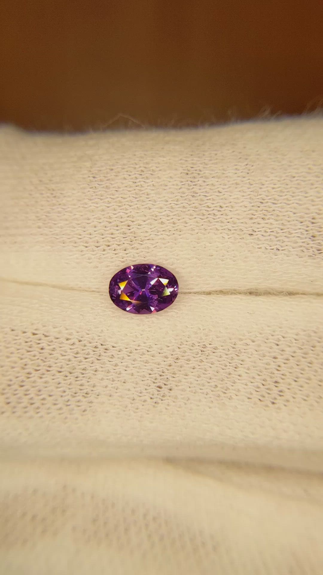 0.61 Ct. Color Change Sapphire from Ceylon (Sri Lanka) Size Video