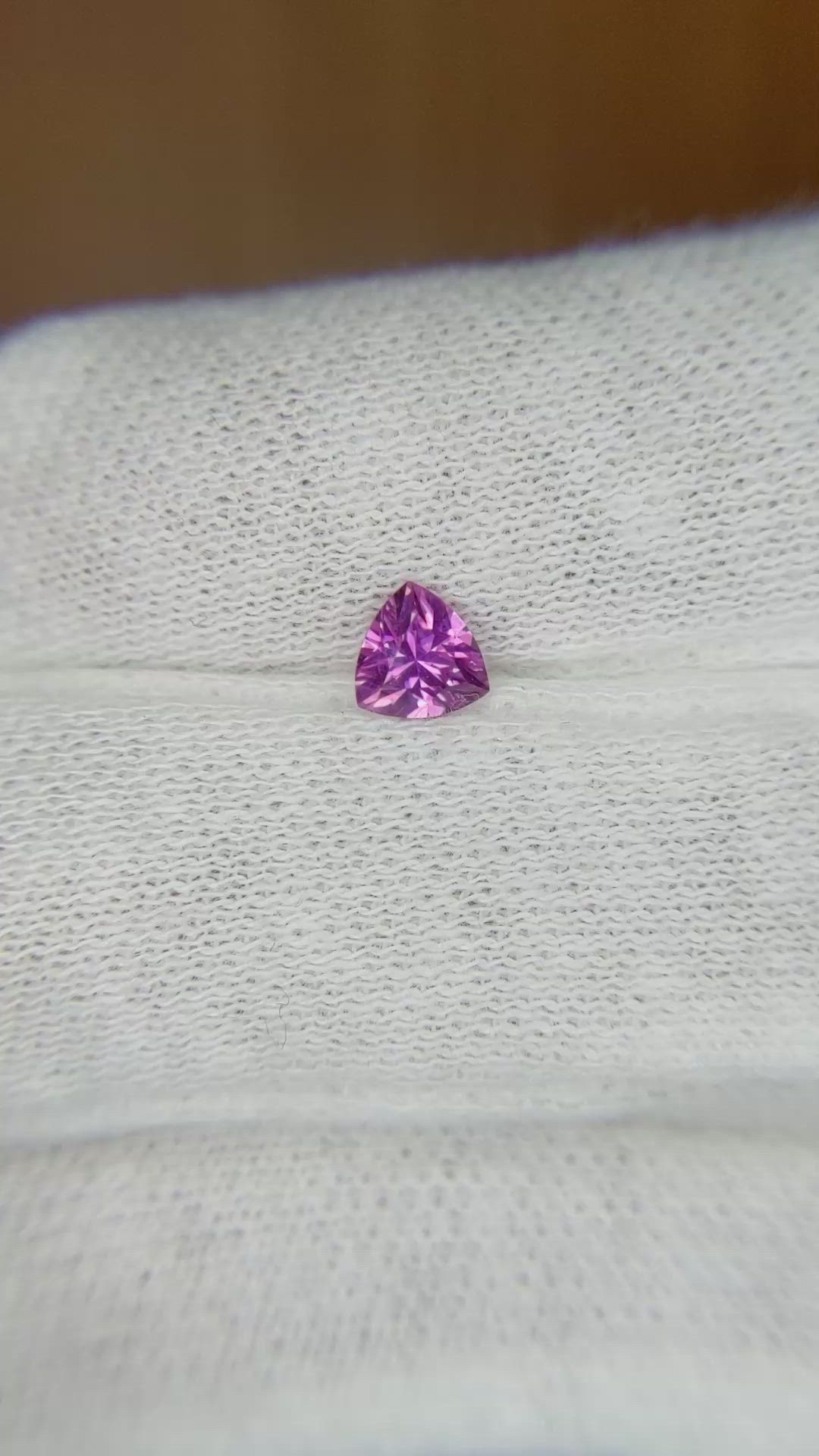 0.47 Ct. Purplish Pink Sapphire from Ceylon (Sri Lanka) Size Video