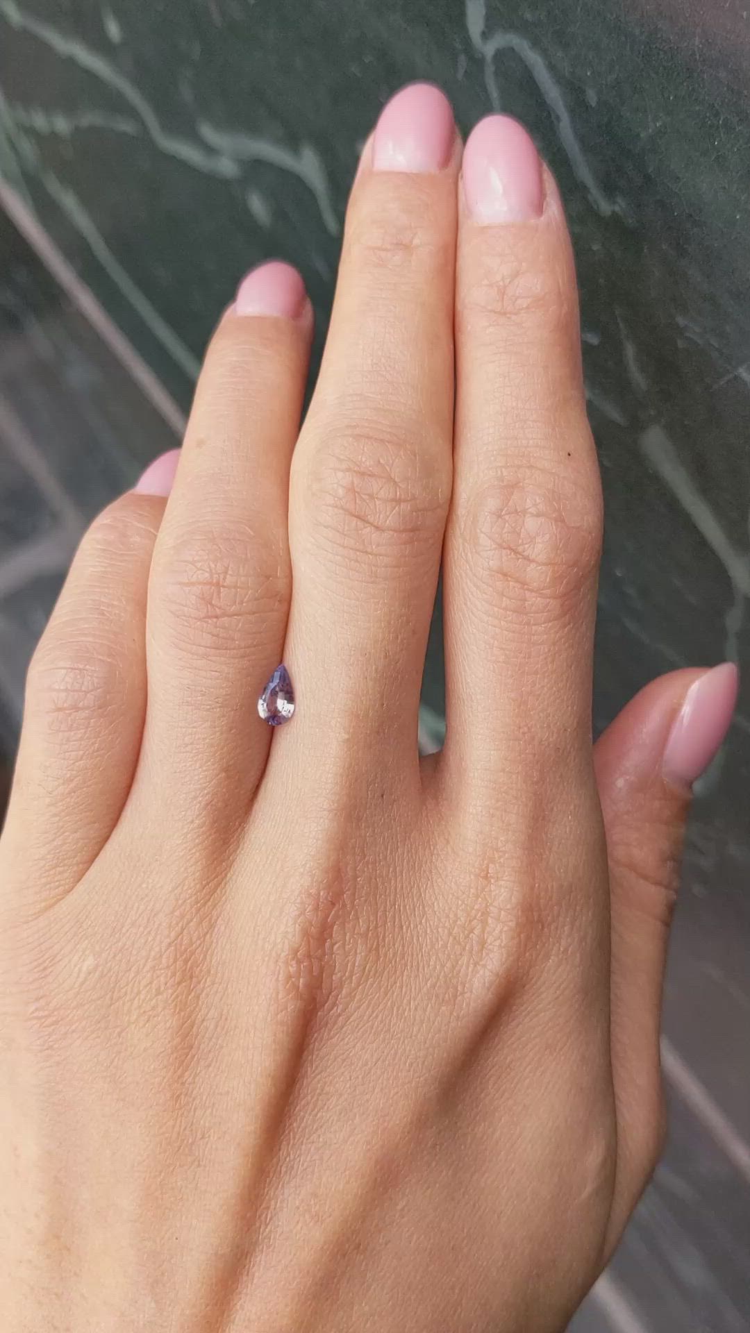 0.50 Ct. Purple Sapphire from Ceylon (Sri Lanka) Size Video