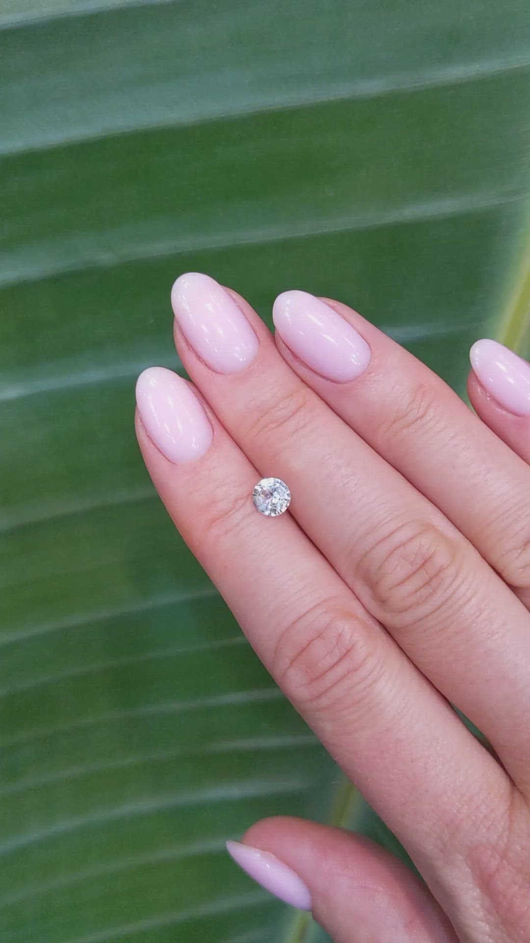 0.72 Ct. White Sapphire from Ceylon (Sri Lanka) Size Video