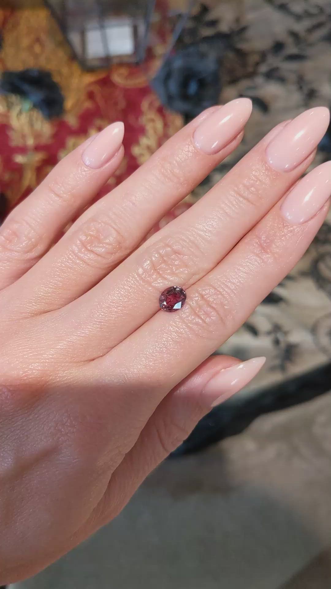 1.34 Ct. Orangish Brown Sapphire from Ceylon (Sri Lanka) Size Video