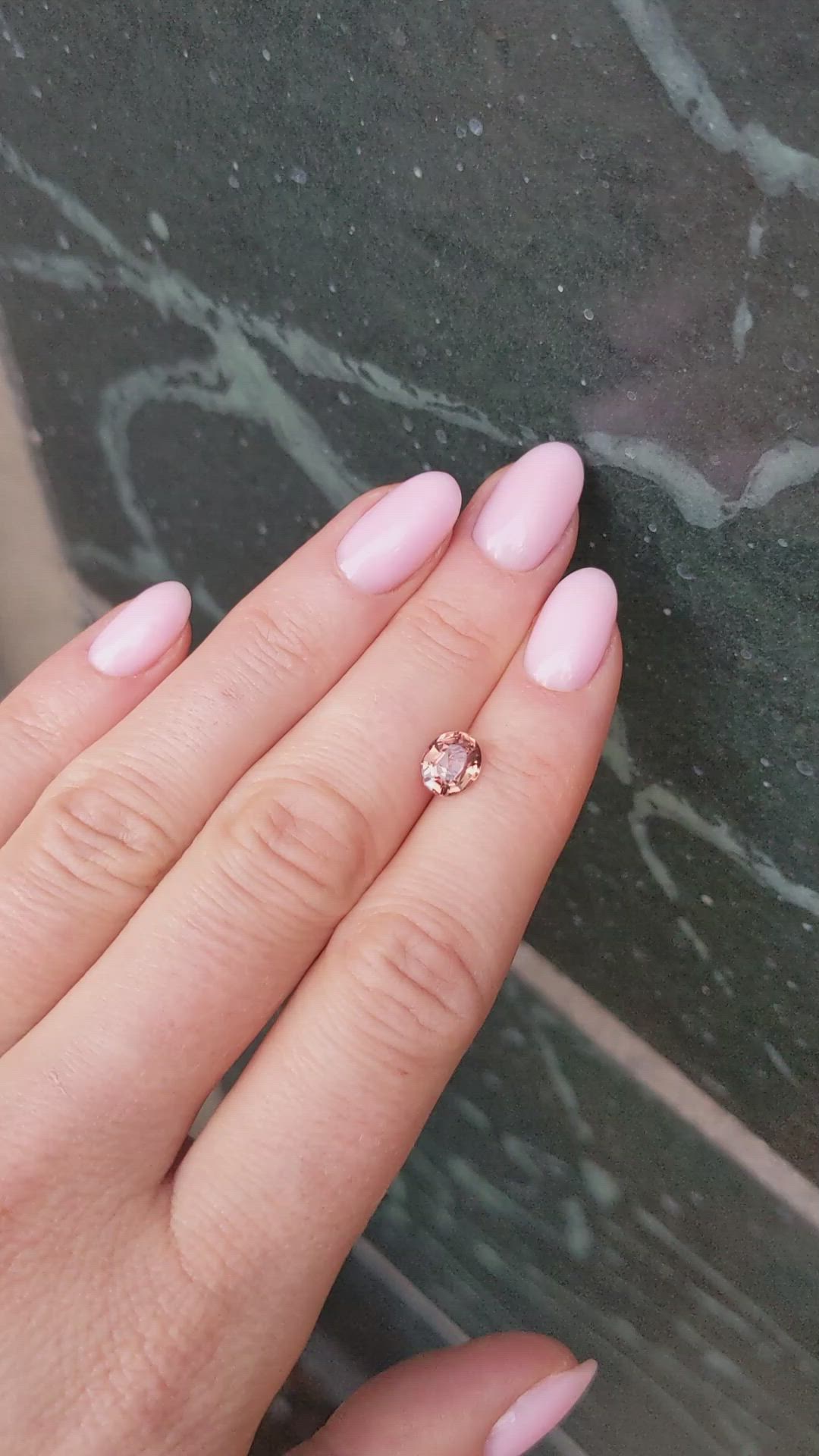 1.34 Ct. Orangish Brown Sapphire from Ceylon (Sri Lanka) Size Video