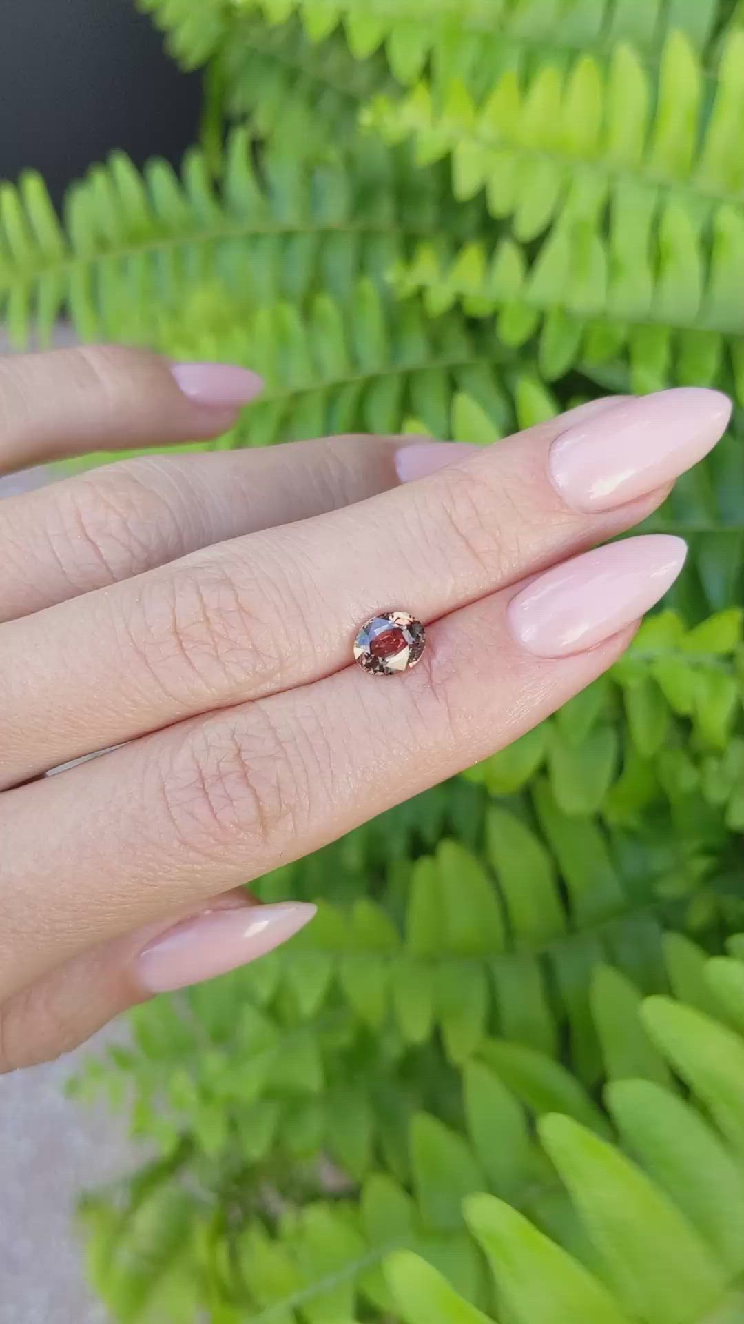 1.34 Ct. Orangish Brown Sapphire from Ceylon (Sri Lanka) Size Video