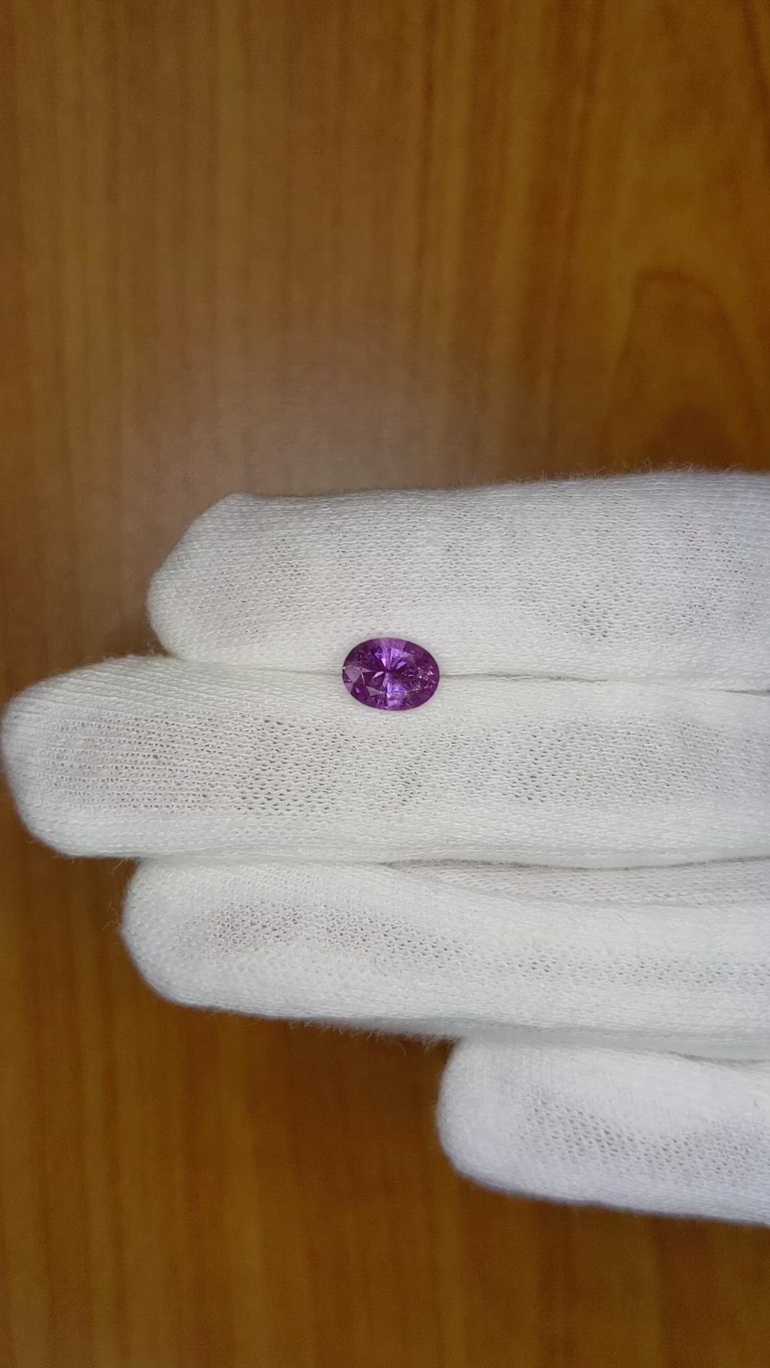 1.31 Ct. Purple Sapphire from Ceylon (Sri Lanka) Size Video
