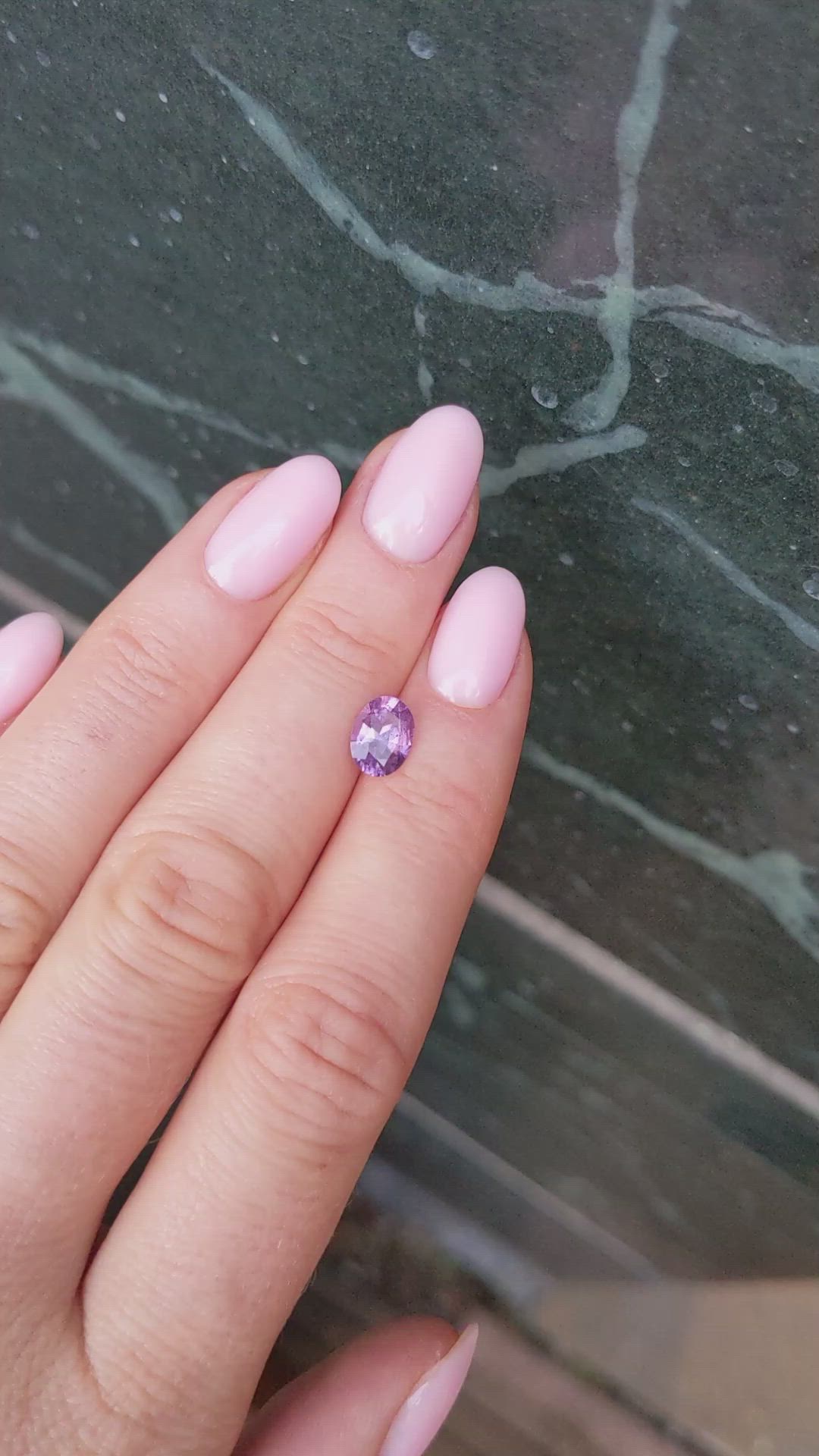 1.31 Ct. Purple Sapphire from Ceylon (Sri Lanka) Size Video