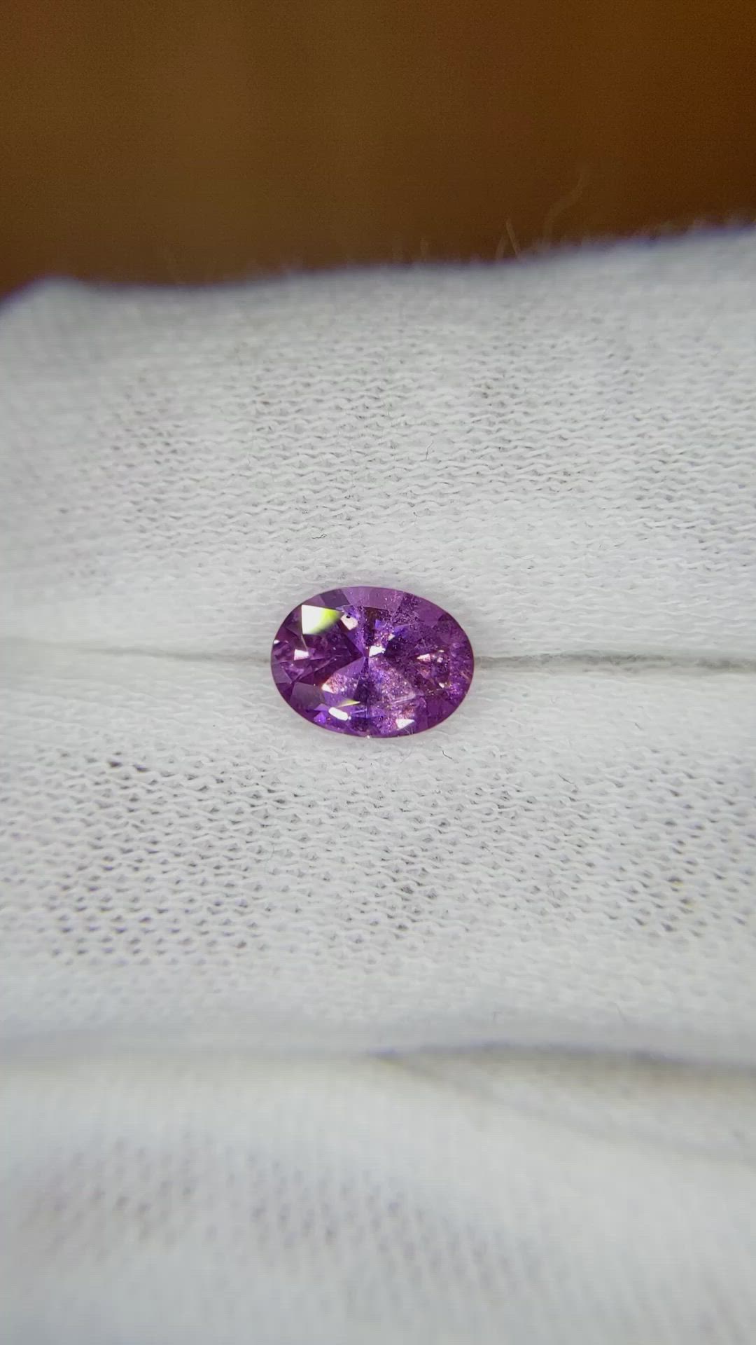1.31 Ct. Purple Sapphire from Ceylon (Sri Lanka) Size Video