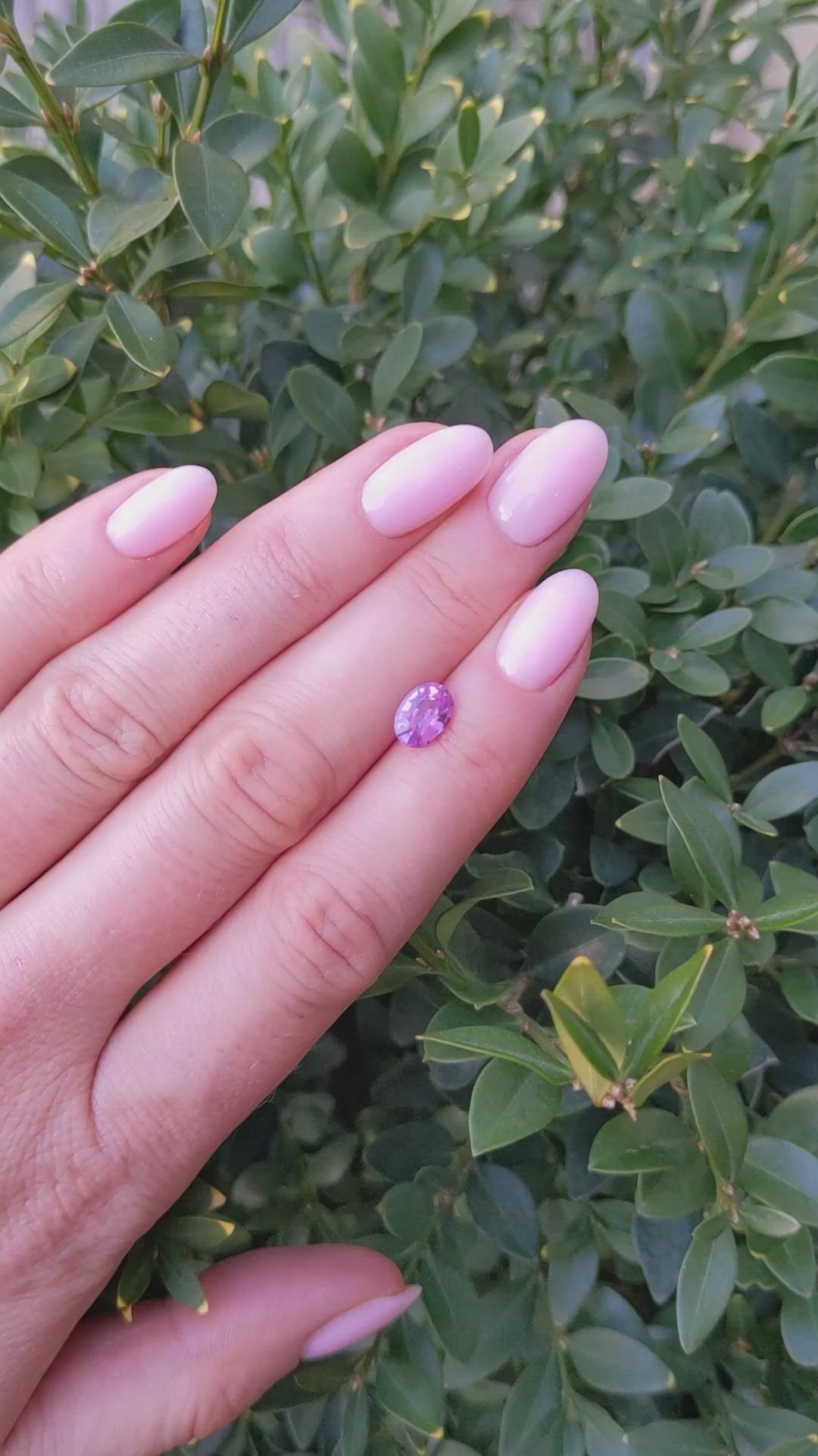 1.16 Ct. Purplish Pink Sapphire from Ceylon (Sri Lanka) Size Video