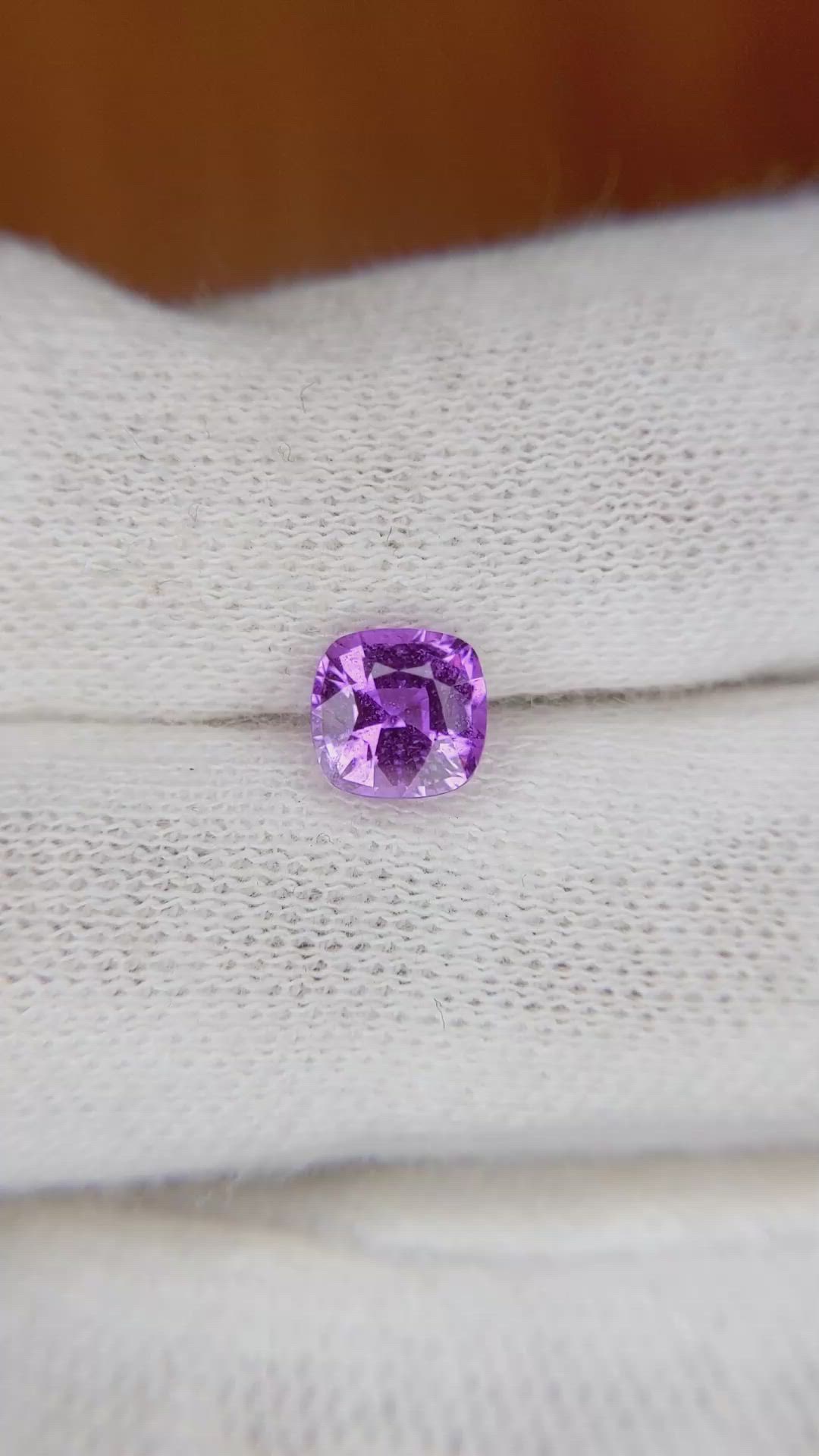 1.23 Ct. Purple Sapphire from Ceylon (Sri Lanka) Size Video