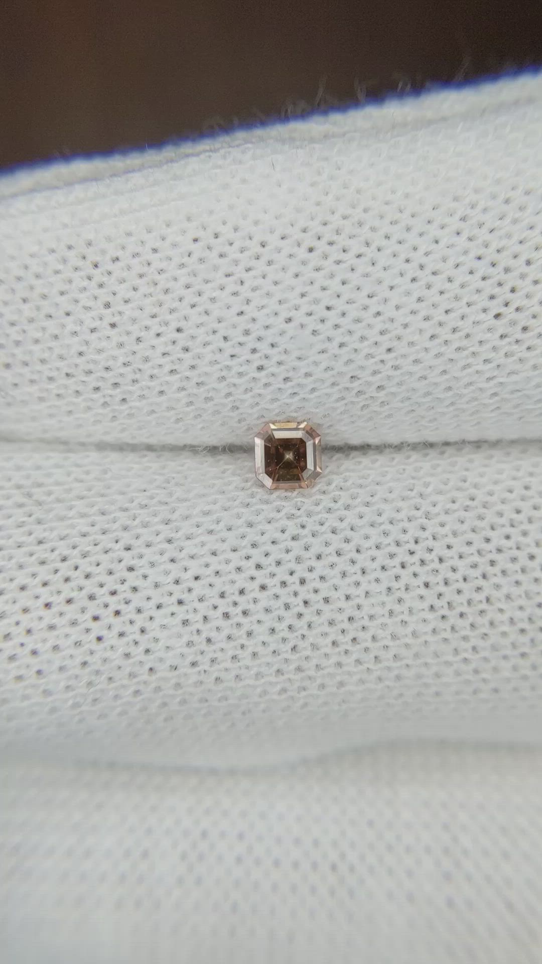 0.24 Ct. Peach Sapphire from Ceylon (Sri Lanka) Size Video