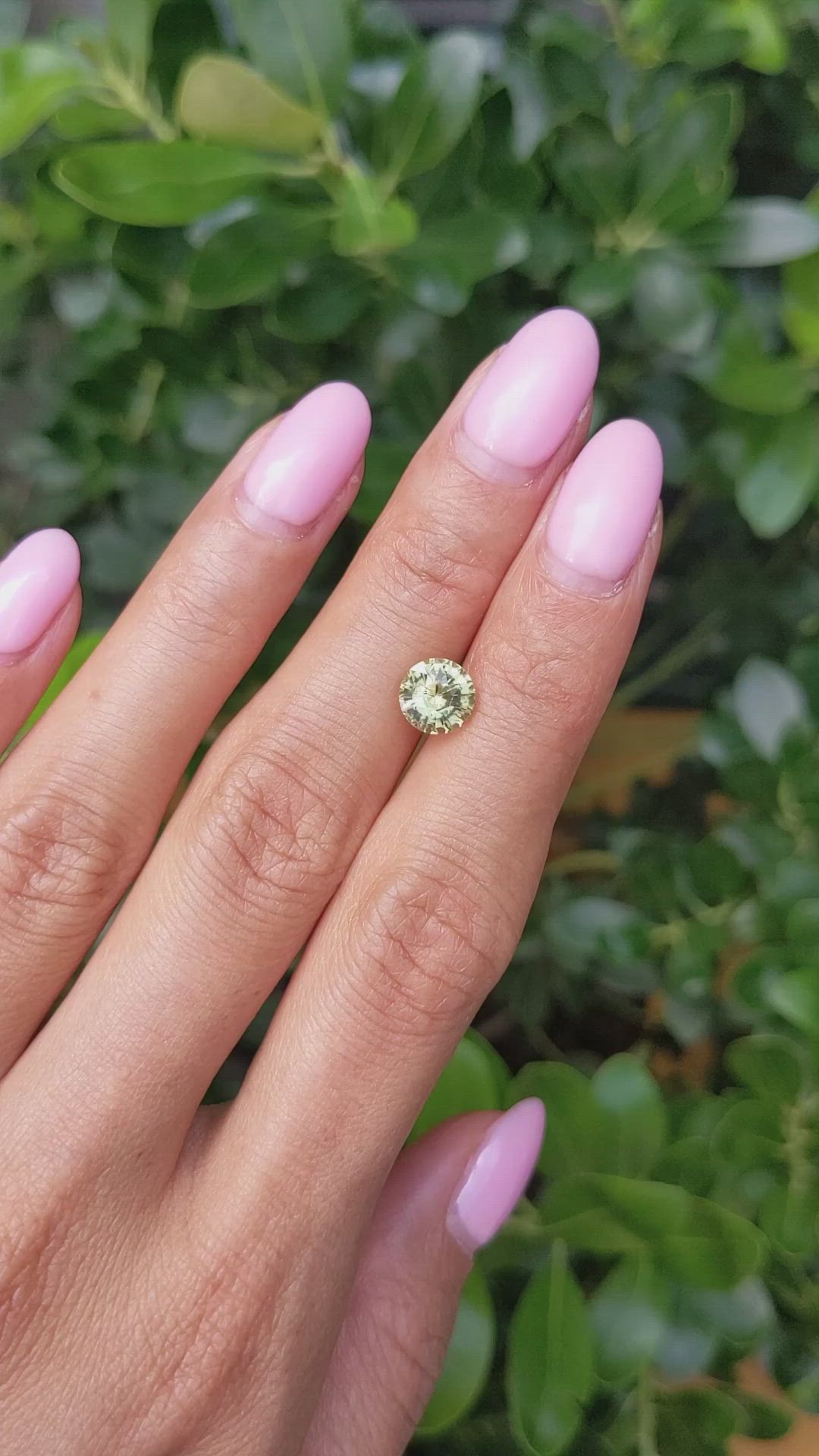 2.17 Ct. Greenish Yellow Sapphire from Madagascar Size Video