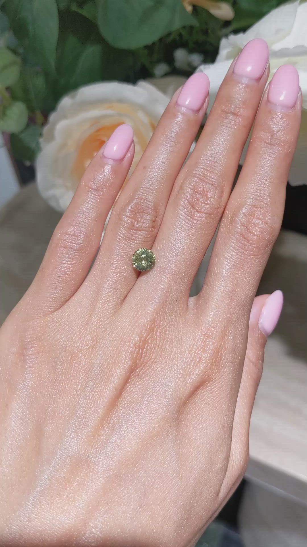 2.17 Ct. Greenish Yellow Sapphire from Madagascar Size Video