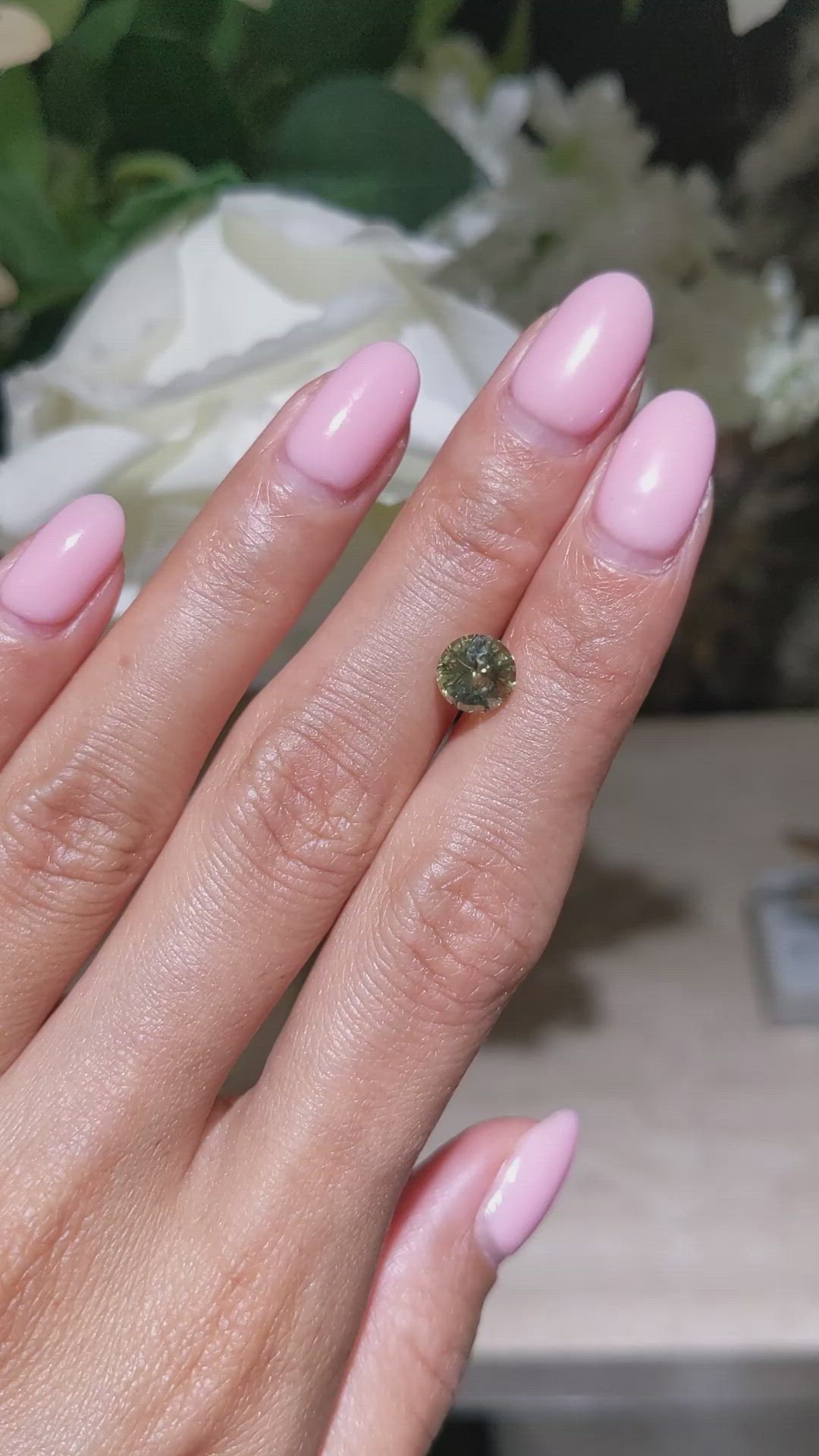 2.17 Ct. Greenish Yellow Sapphire from Madagascar Size Video