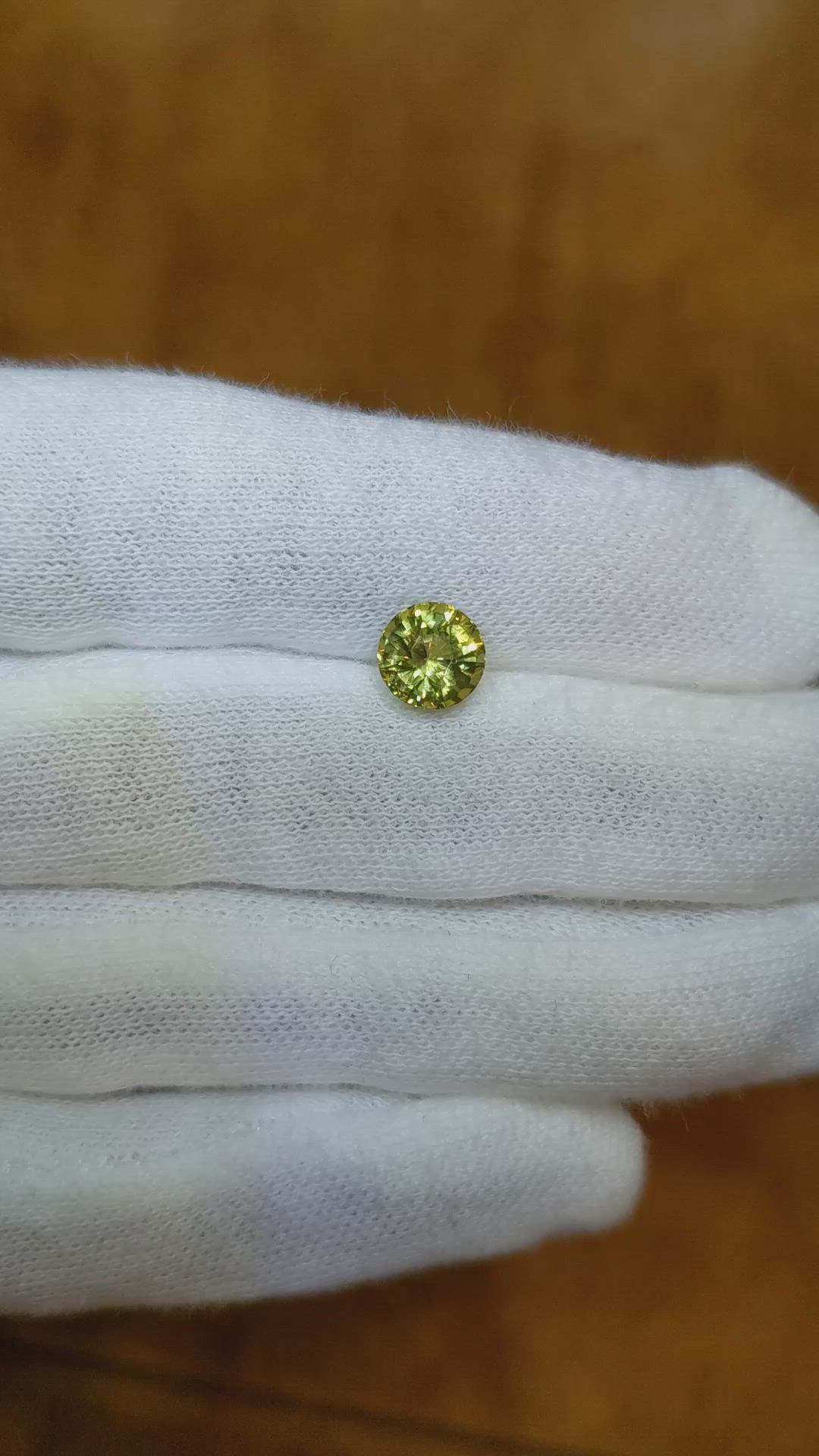 2.17 Ct. Greenish Yellow Sapphire from Madagascar Size Video