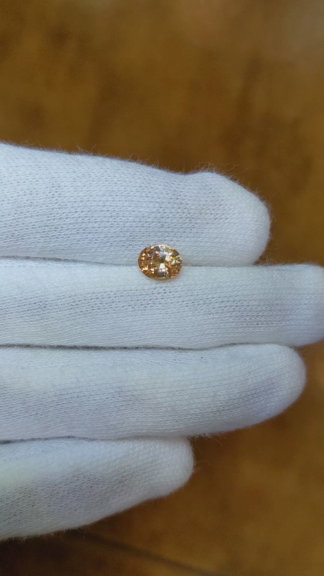 1.13 Ct. Orange Sapphire from Madagascar Size Video