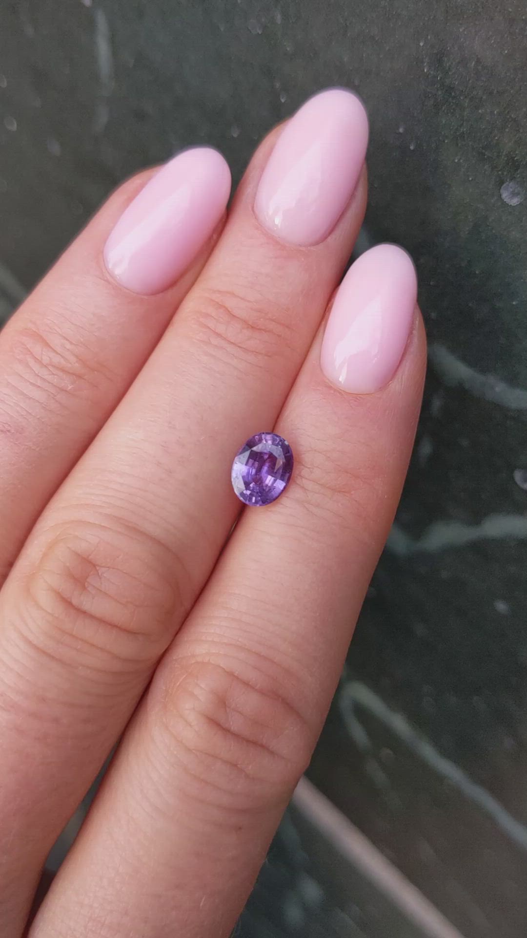 1.24 Ct. Purple Sapphire from Madagascar Size Video