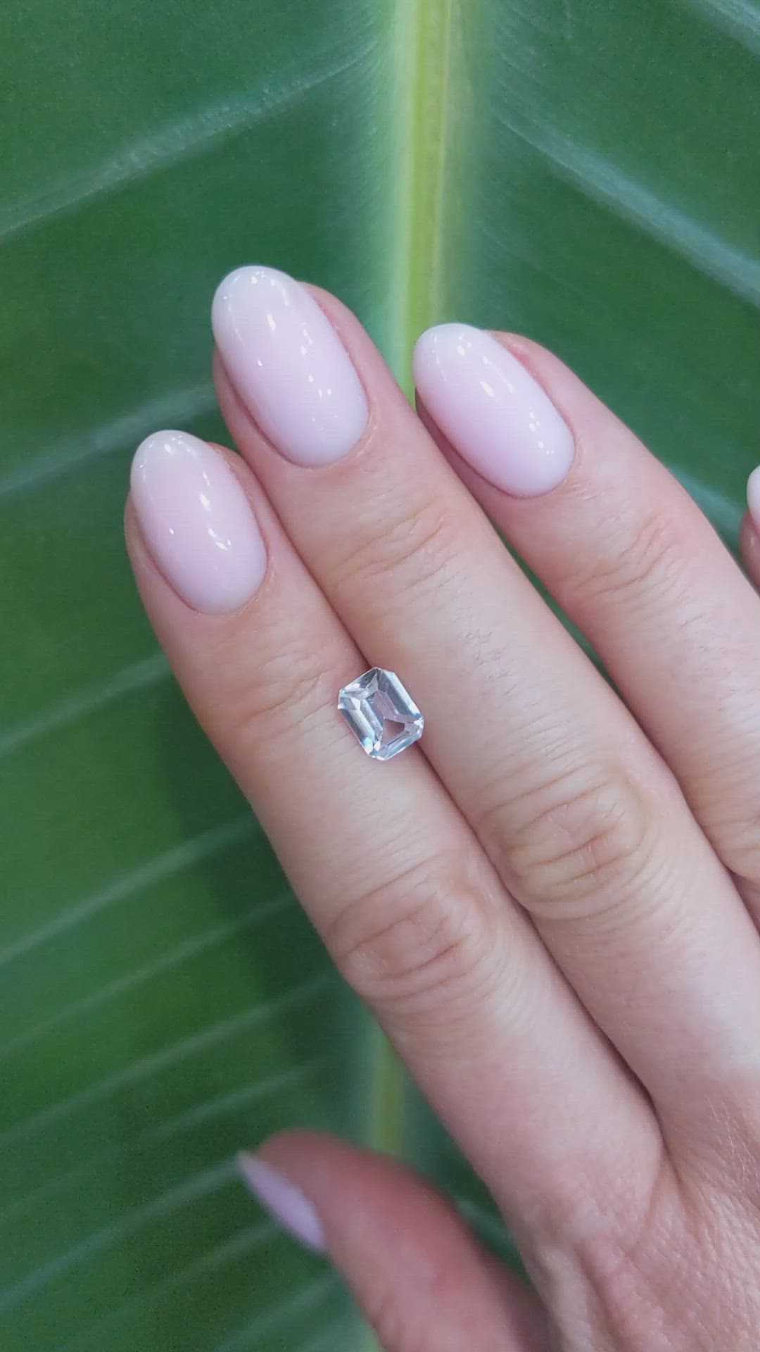 1.60 Ct. White Sapphire from Madagascar Size Video