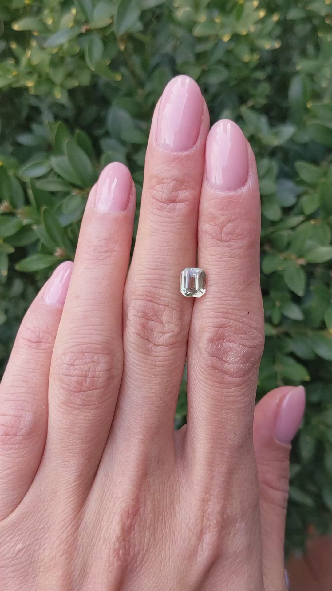 1.62 Ct. Yellowish Green Sapphire from Madagascar Size Video