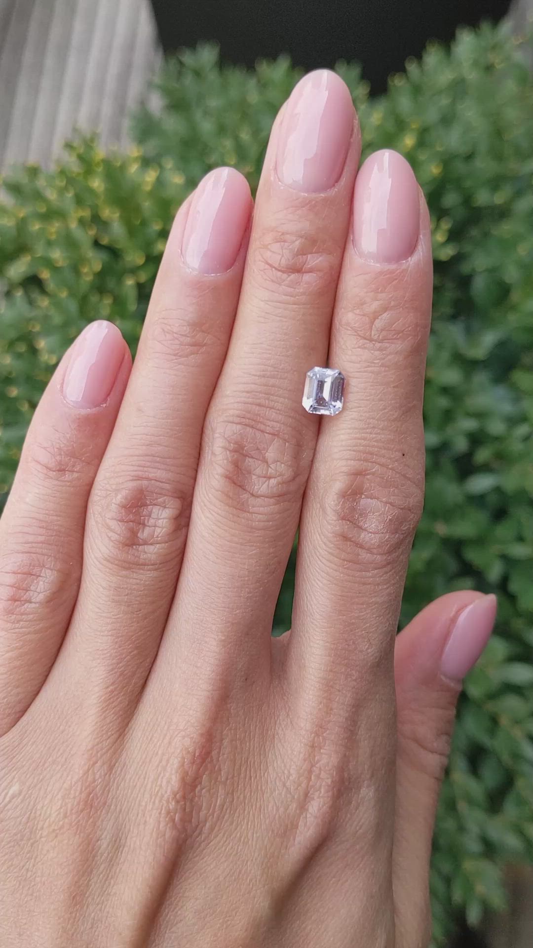 1.59 Ct. White Sapphire from Madagascar Size Video