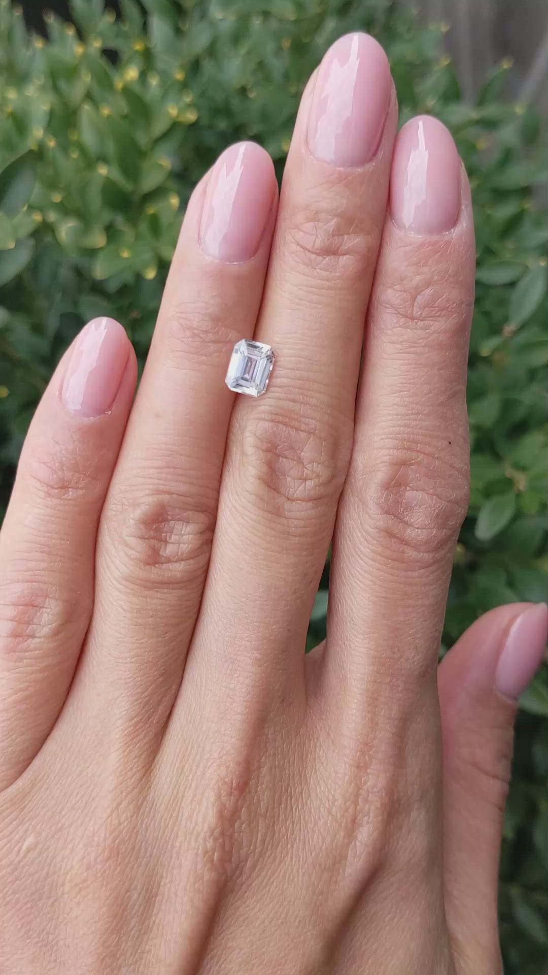 1.28 Ct. White Sapphire from Madagascar Size Video