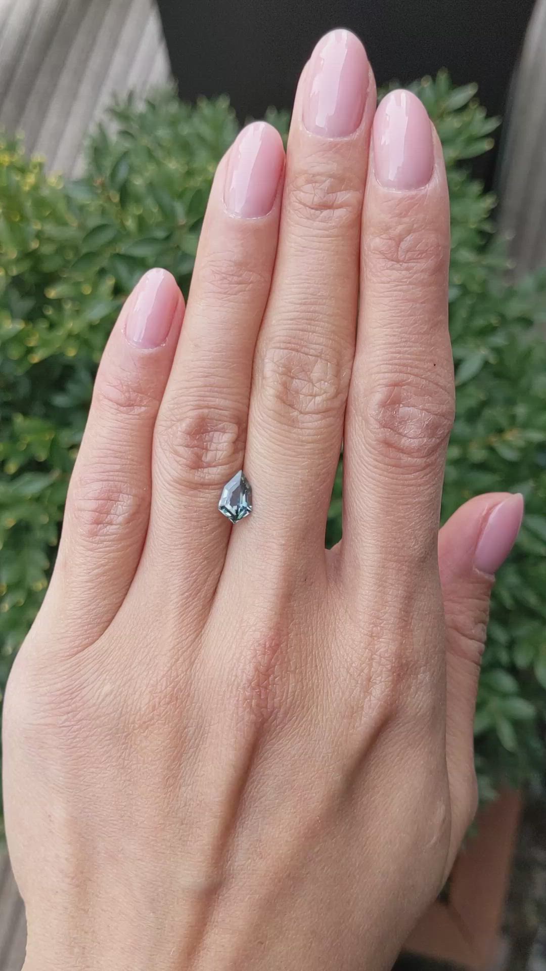 1.23 Ct. Bluish Green Sapphire from Madagascar Size Video