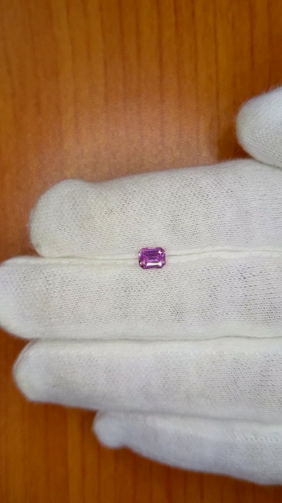 0.61 Ct. Pinkish Purple Sapphire from Ceylon (Sri Lanka) Size Video