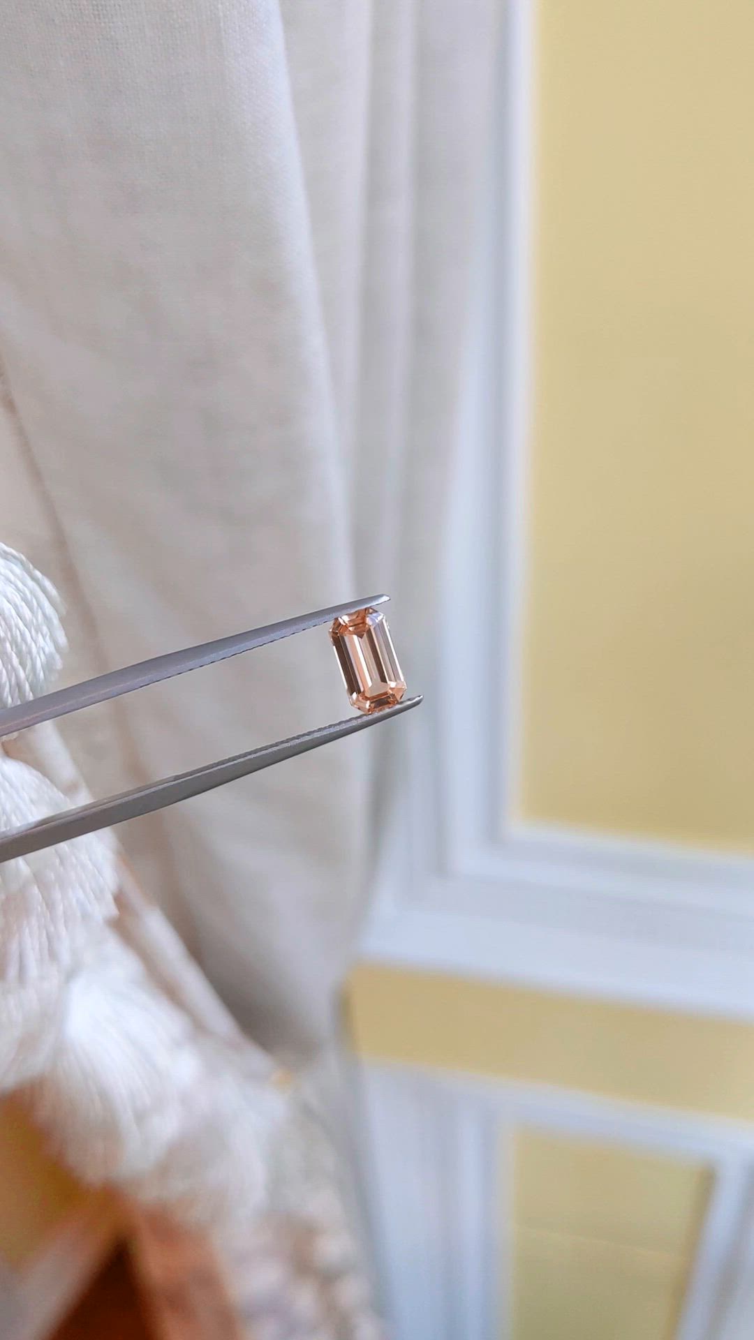 1.19 Ct. Peach Sapphire from Ceylon (Sri Lanka) Size Video