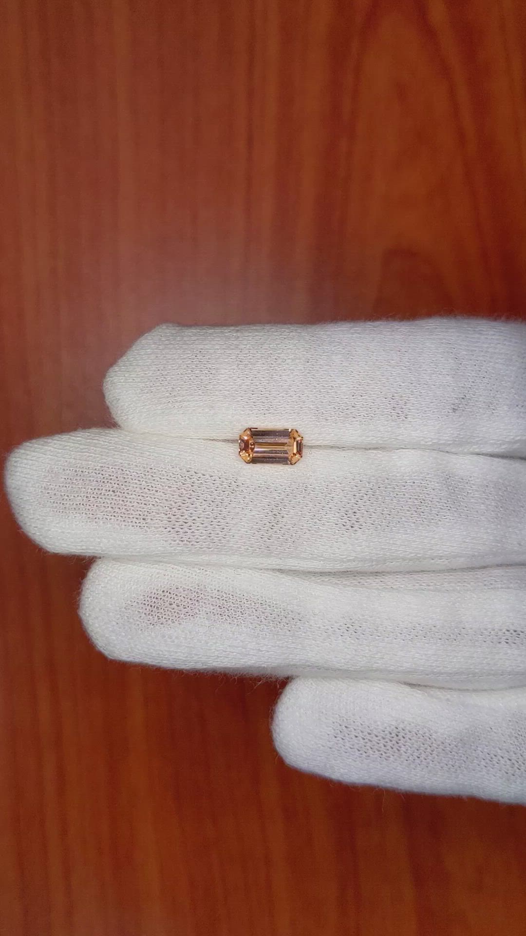 1.19 Ct. Peach Sapphire from Ceylon (Sri Lanka) Size Video