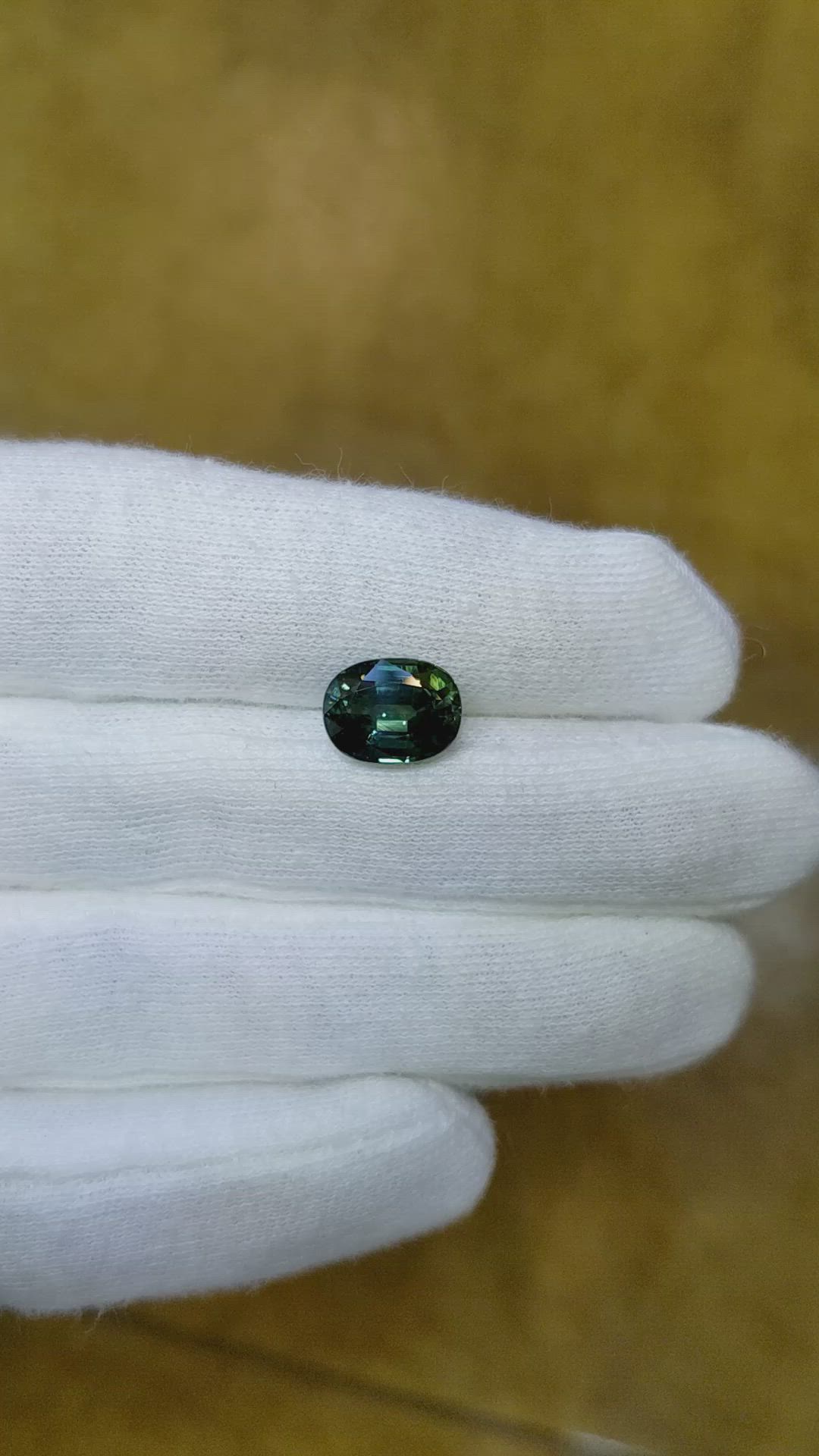 4.09 Ct. Bluish Green Sapphire from Tanzania Size Video
