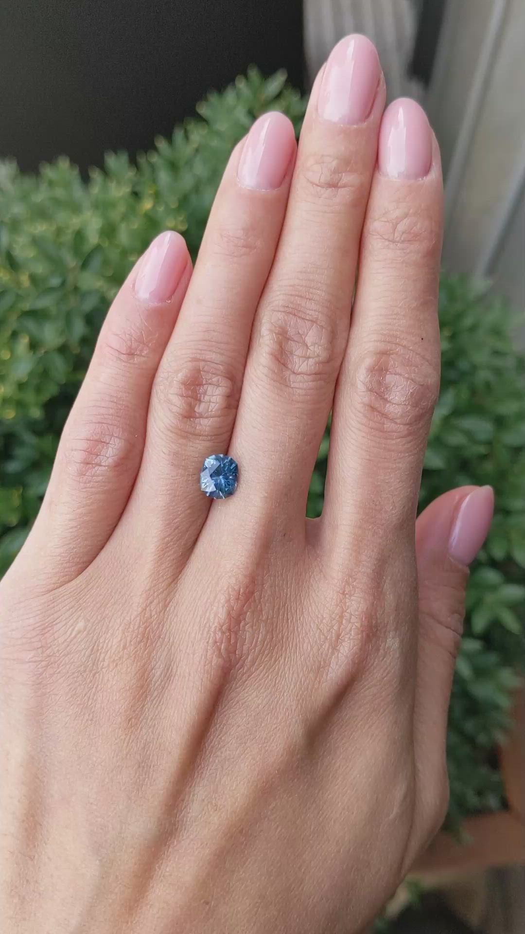 1.67 Ct. Greenish Blue Sapphire from Ceylon (Sri Lanka) Size Video