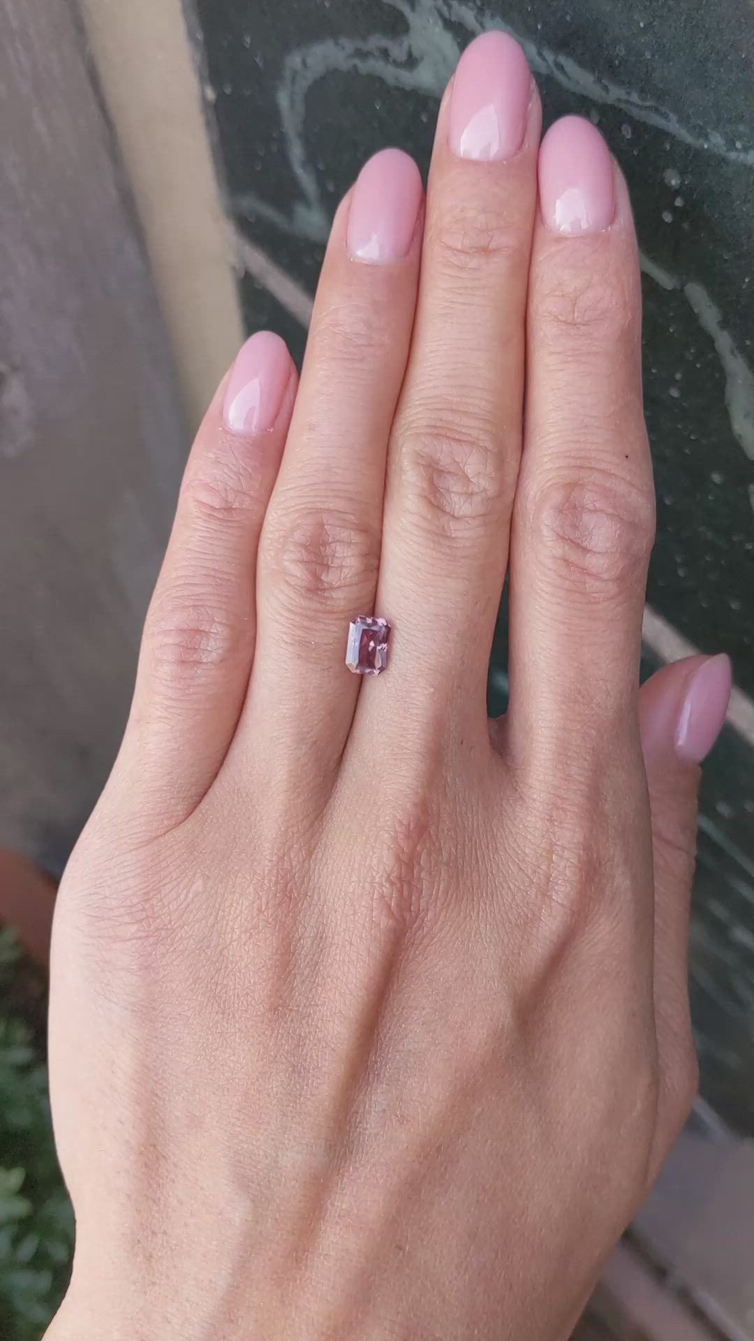 1.25 Ct. Pinkish Purple Sapphire from Ceylon (Sri Lanka) Size Video