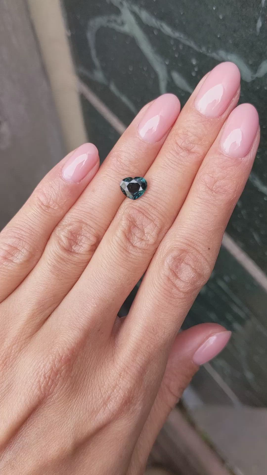 1.88 Ct. Bluish Green Sapphire from Ceylon (Sri Lanka) Size Video