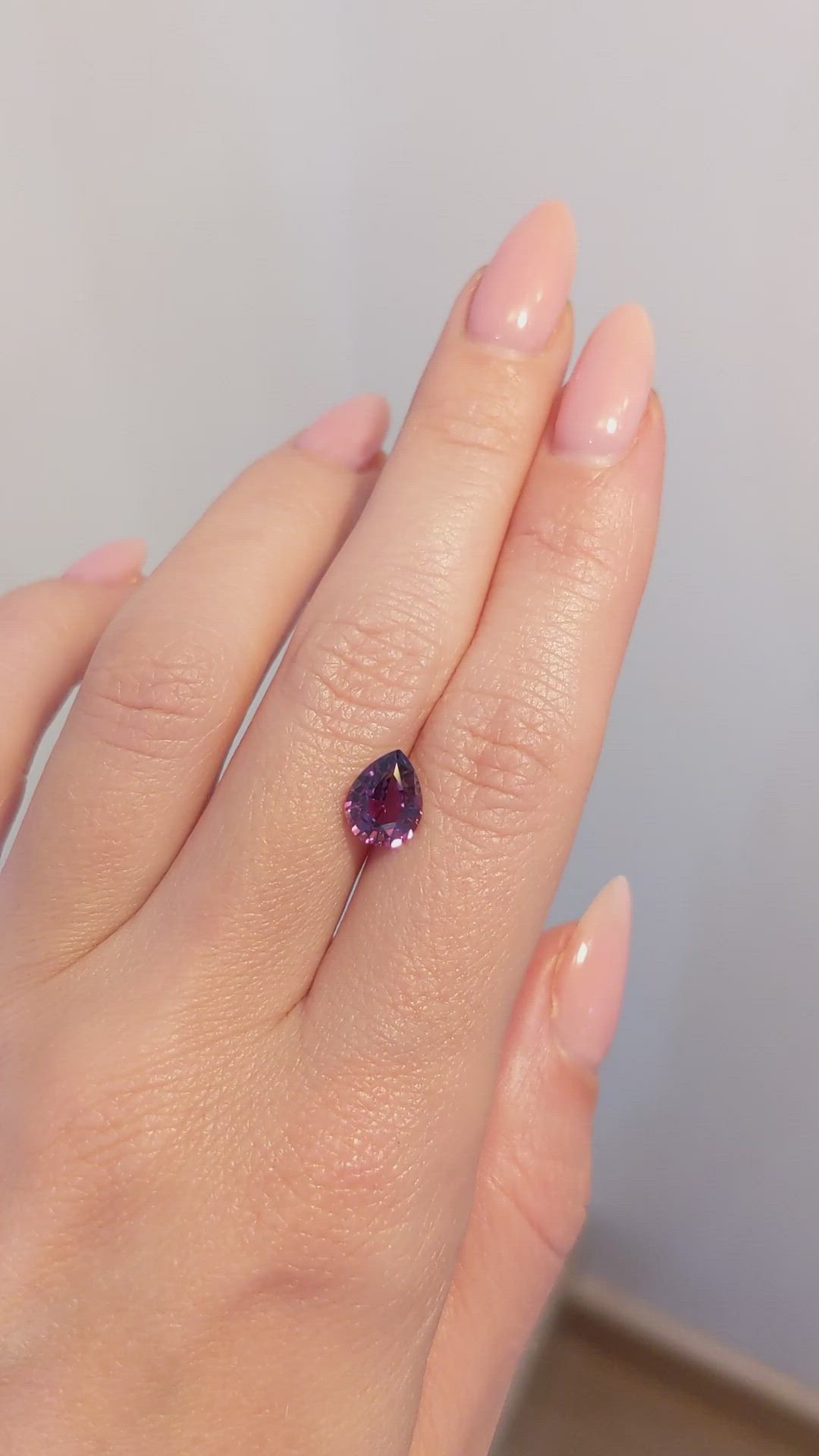 2.03 Ct. Pinkish Purple Sapphire from Ceylon (Sri Lanka) Size Video