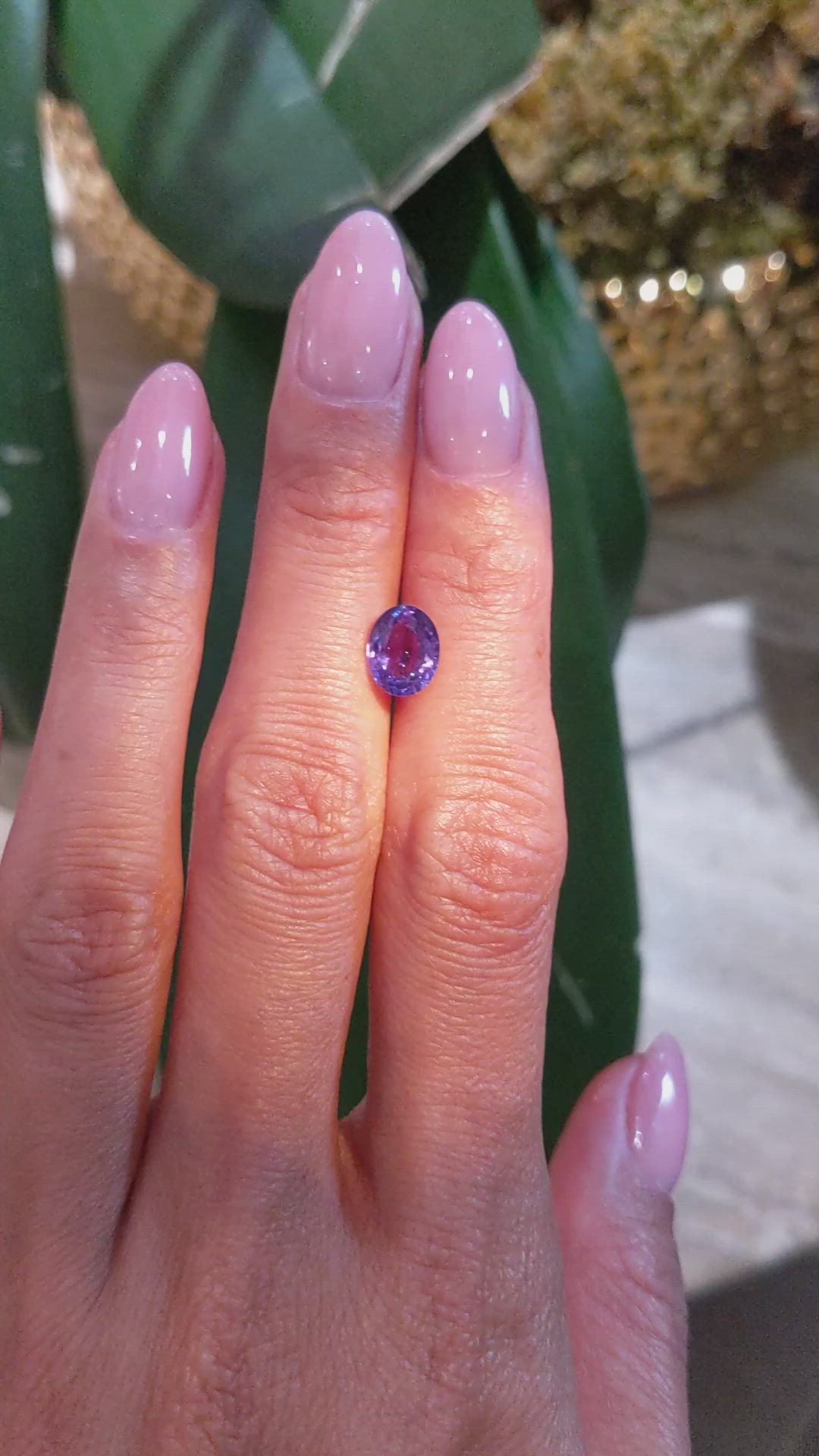 2.08 Ct. Color Change Sapphire from Ceylon (Sri Lanka) Size Video