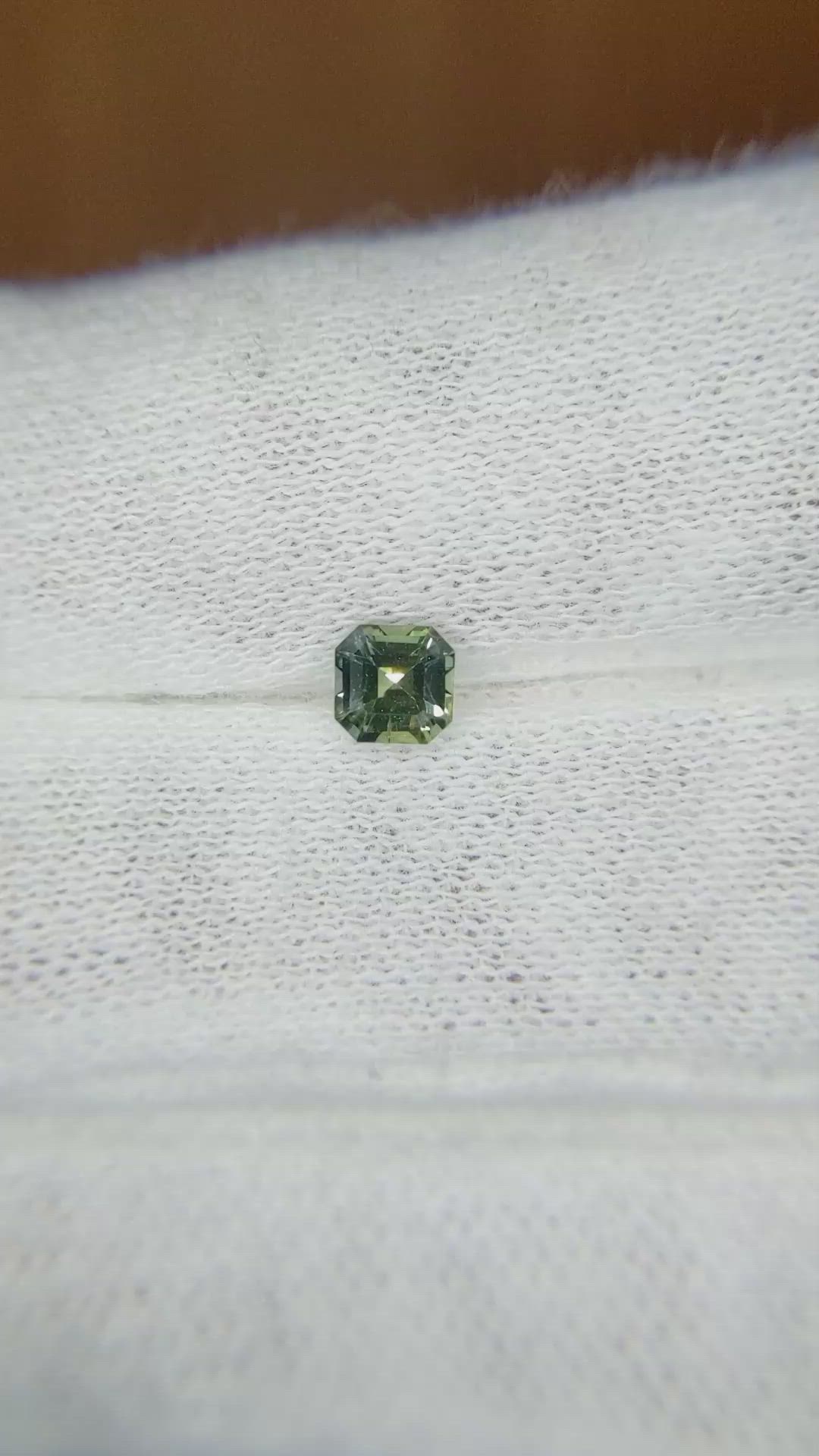 0.40 Ct. Green Sapphire from Ceylon (Sri Lanka) Size Video