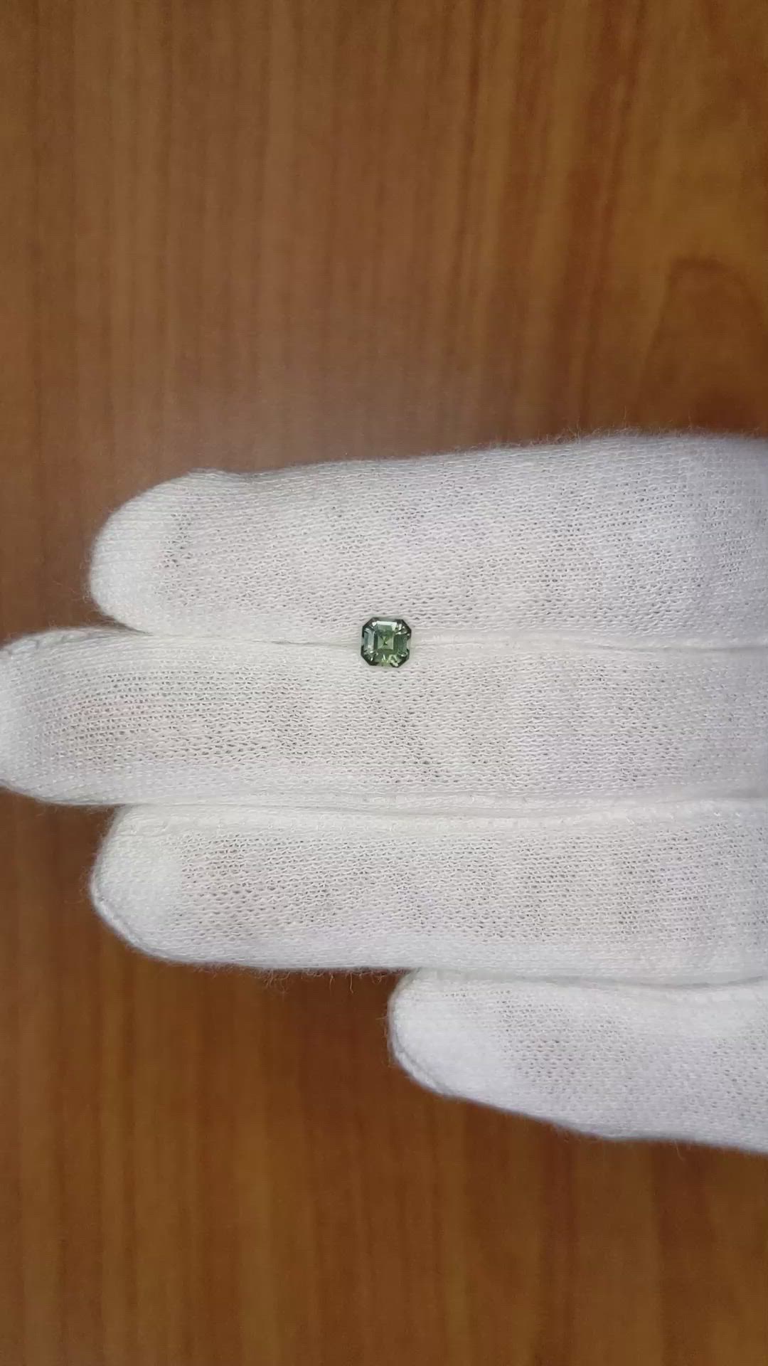 0.40 Ct. Green Sapphire from Ceylon (Sri Lanka) Size Video