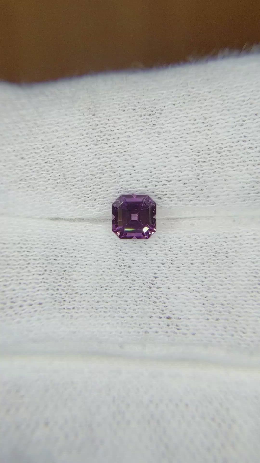 0.64 Ct. Purple Sapphire from Ceylon (Sri Lanka) Size Video