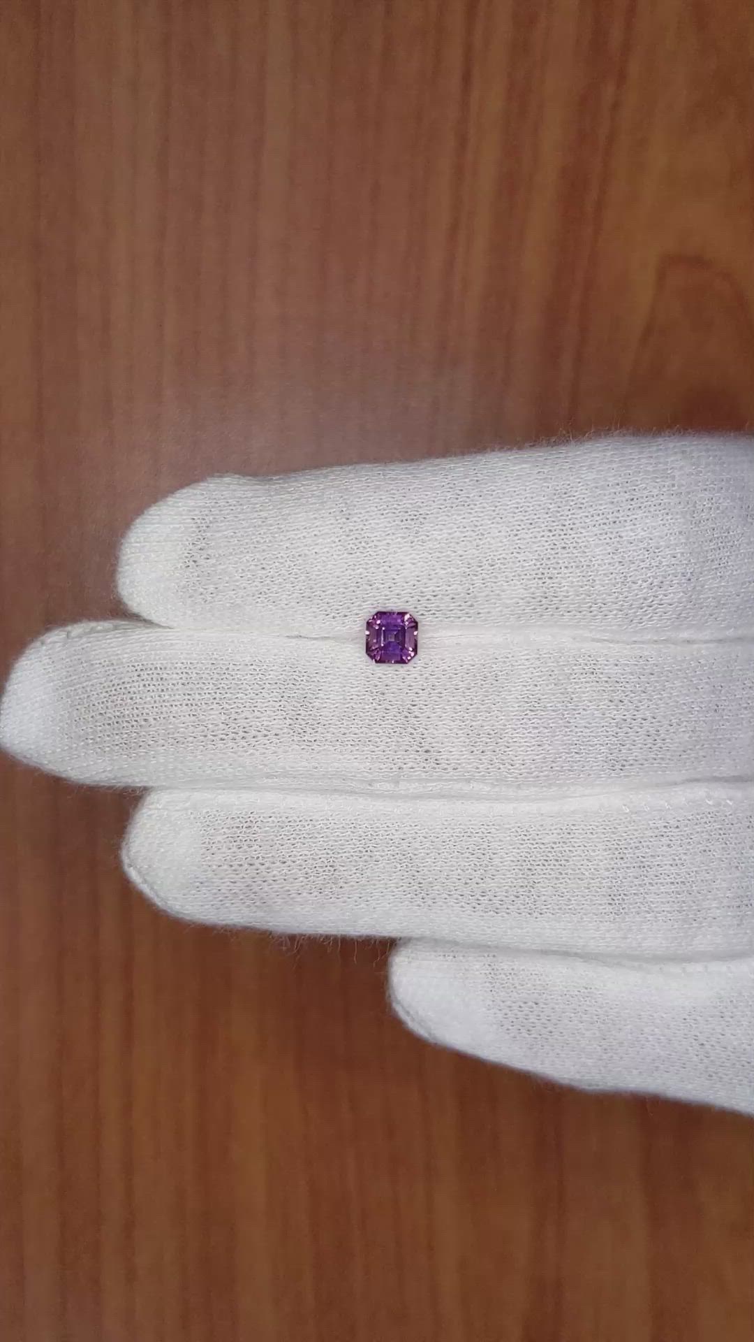 0.64 Ct. Purple Sapphire from Ceylon (Sri Lanka) Size Video