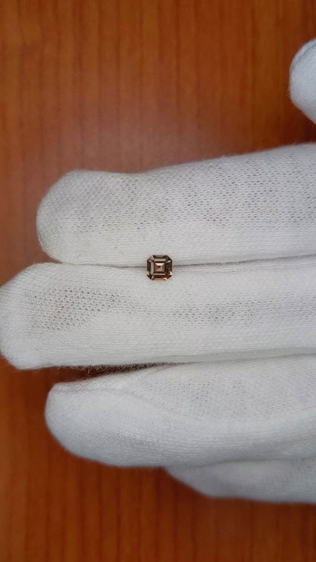 0.33 Ct. Orangish Brown Sapphire from Ceylon (Sri Lanka) Size Video
