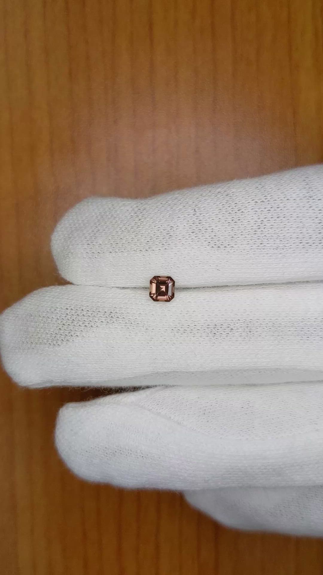 0.38 Ct. Orangish Brown Sapphire from Ceylon (Sri Lanka) Size Video