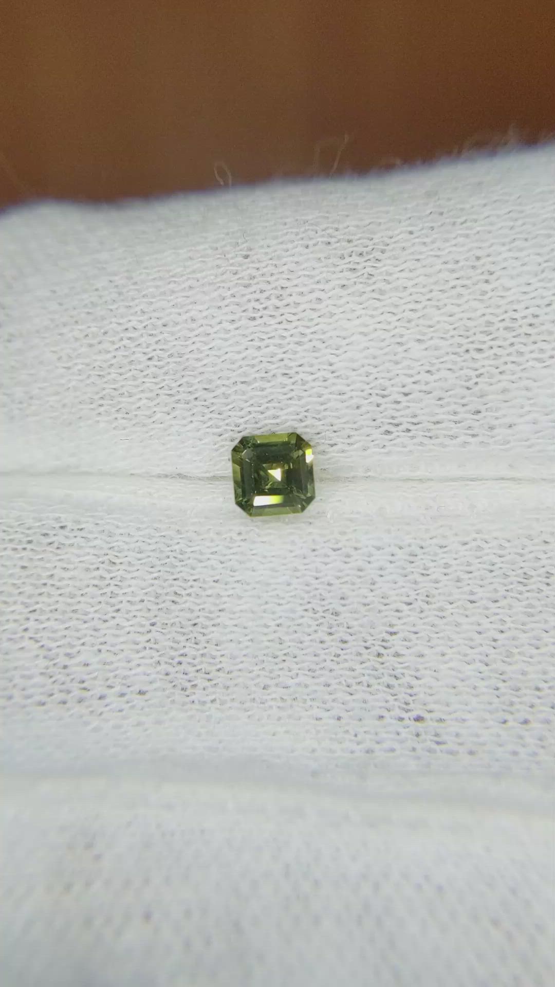 0.40 Ct. Green Sapphire from Ceylon (Sri Lanka) Size Video