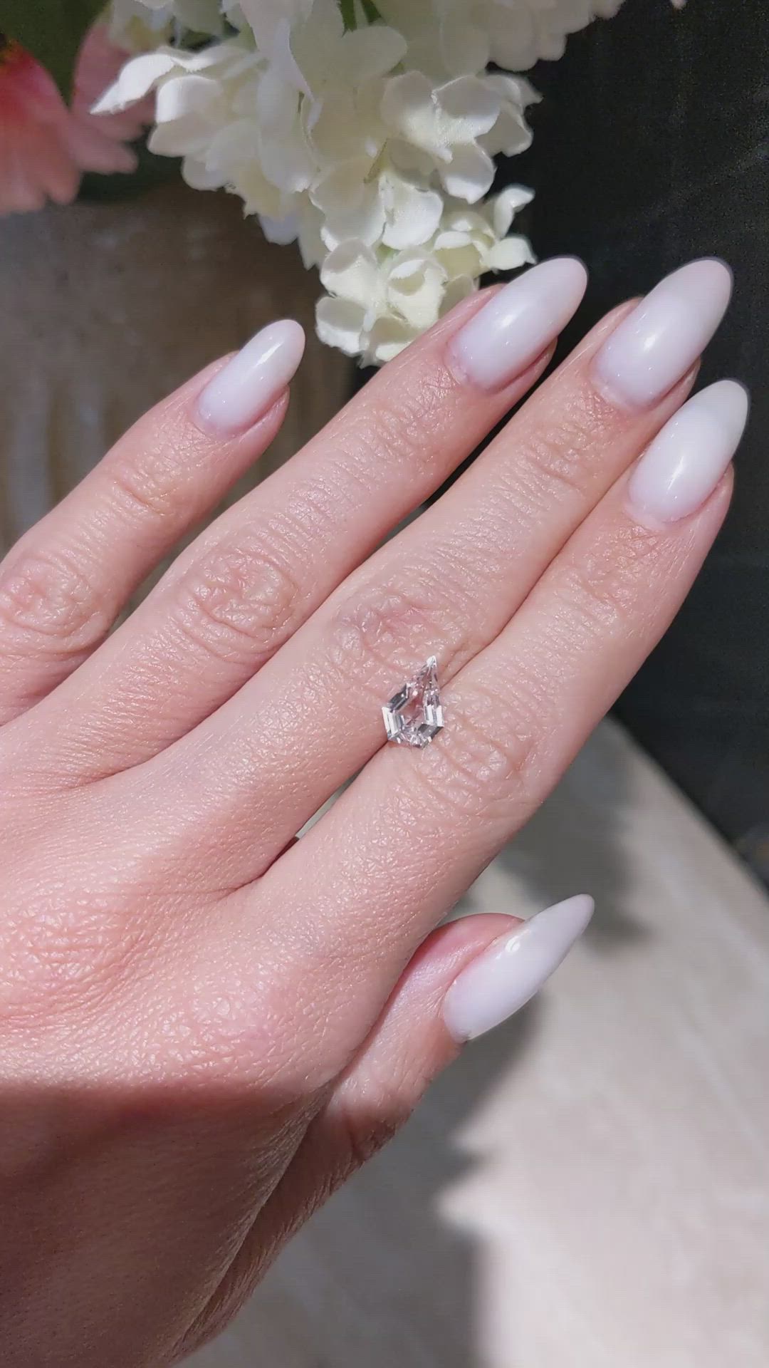 1.21 Ct. Peach Sapphire from Ceylon (Sri Lanka) Size Video