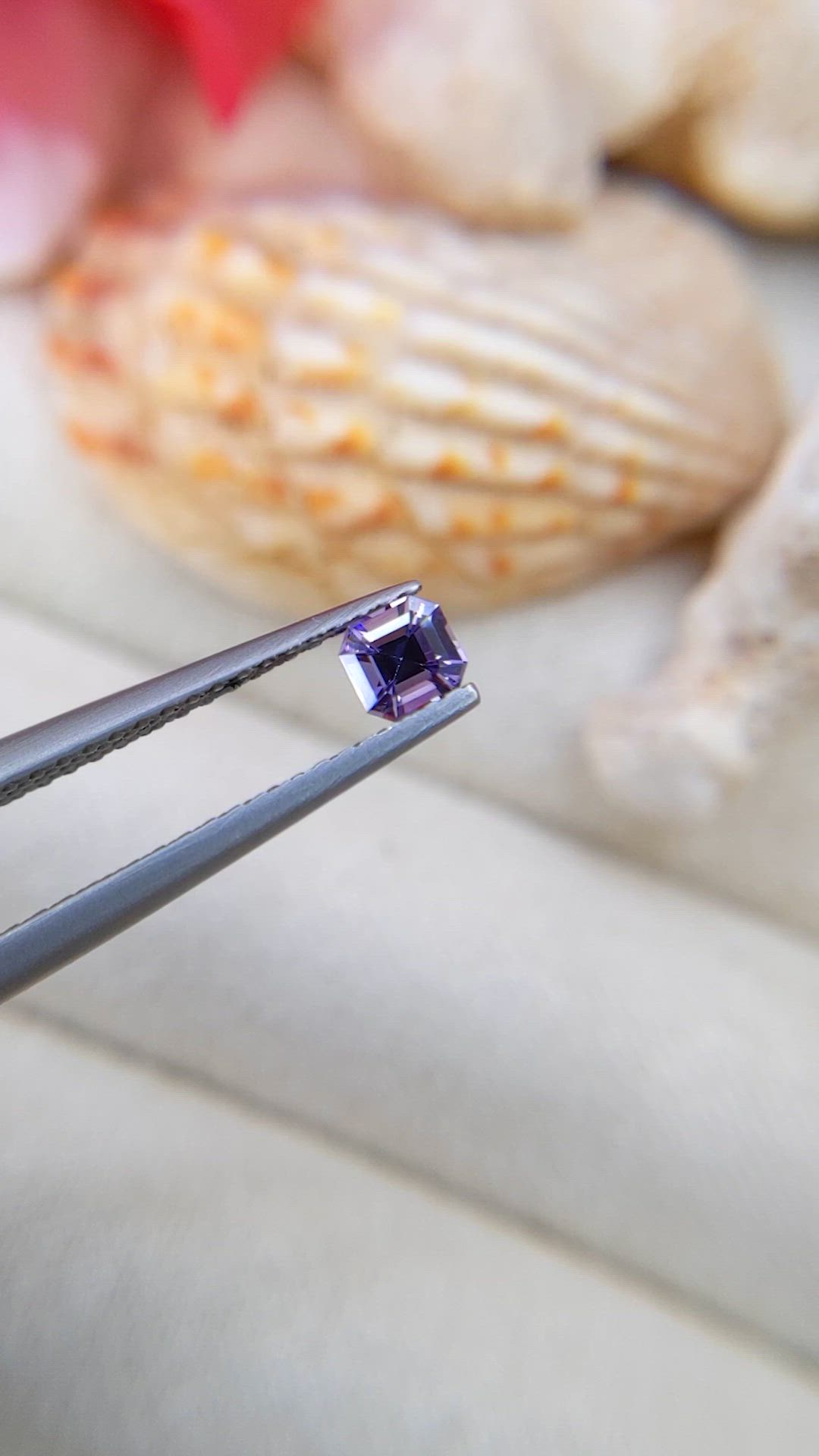 0.27 Ct. Purple Sapphire from Ceylon (Sri Lanka) Size Video